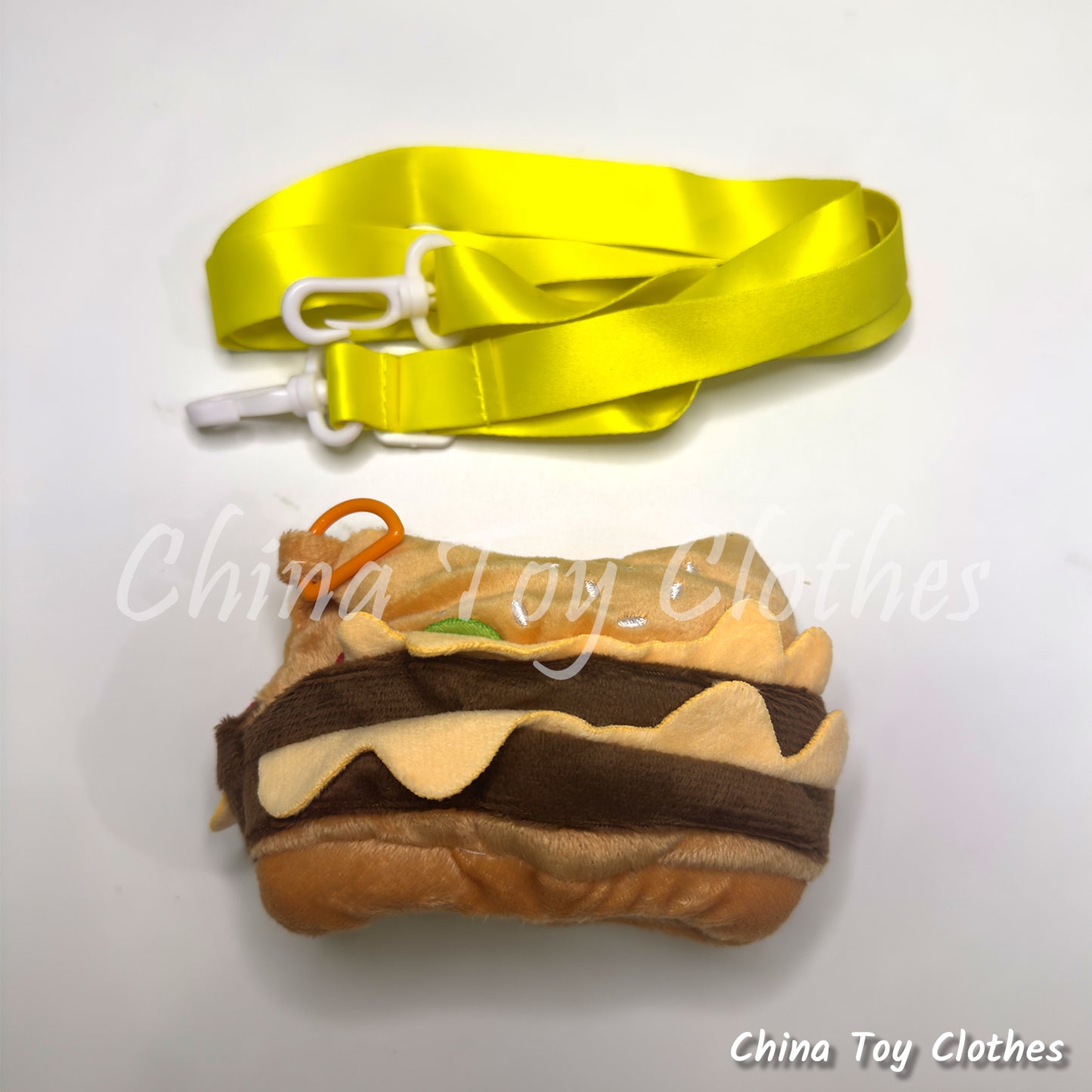 LABUBU 17cm Les Monstres Peluche Poupée Vêtements Adorable Tenue Hamburger PAS DE JOUET