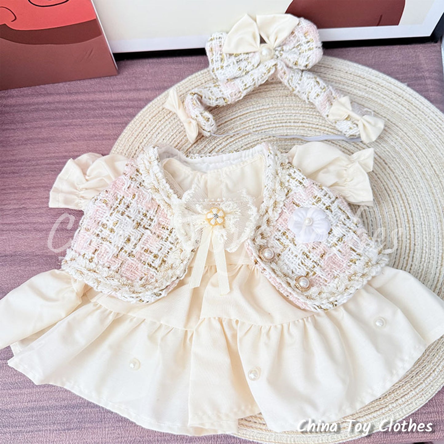 LABUBU 38cm 15inch The Monsters Plush Doll Clothes Handmade Elegant Lady Skirt NO TOY