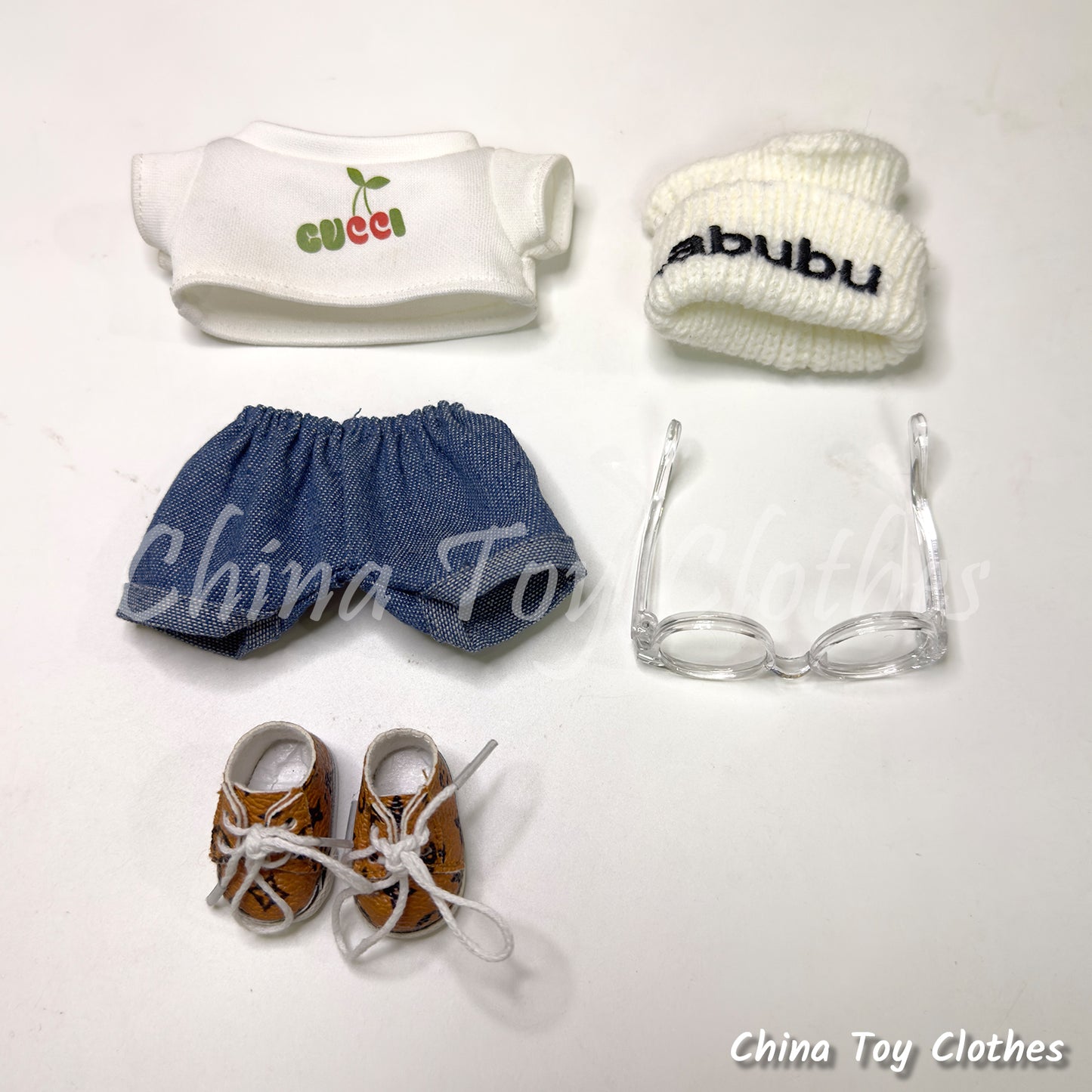 LABUBU 17cm 7inch The Monsters Plush Doll Replacing Clothes Fashion GC Outfit NO TOY