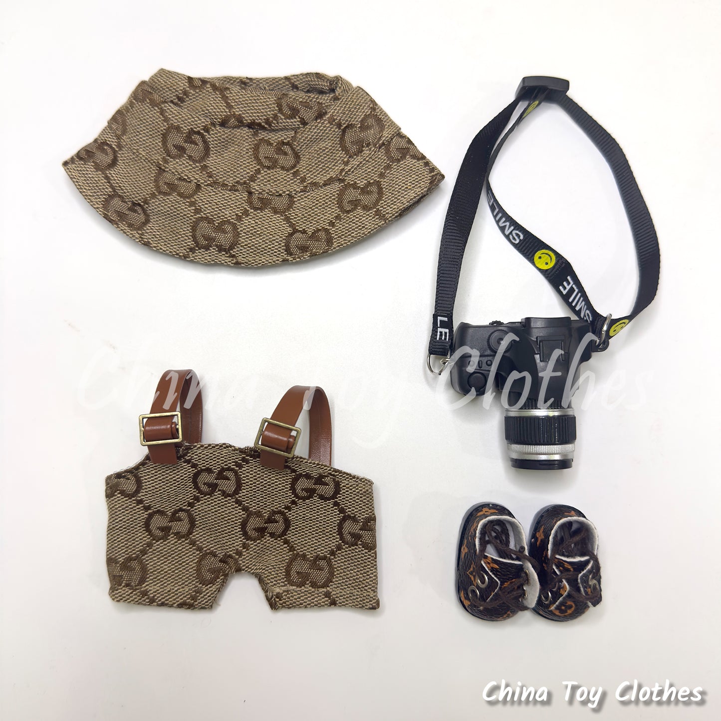 LABUBU 17cm 怪獸毛絨公仔衣帥哥漫畫風格 4 件套無玩具