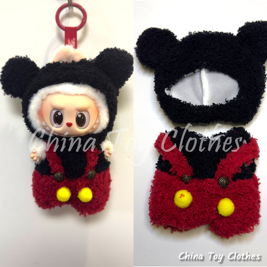 LABUBU 17cm Les Monstres Peluche Poupée Vêtements Beau Mec Style Manga 4 articles dans un costume PAS DE JOUET