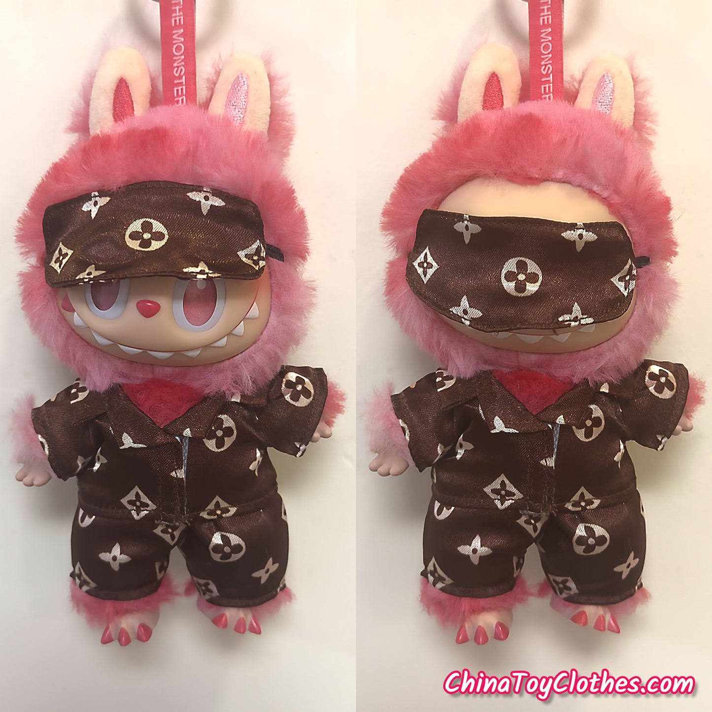 LABUBU 17cm Les Monstres Peluche Poupée Vêtements Pyjamas 3 pièces dans un ensemble PAS DE JOUET