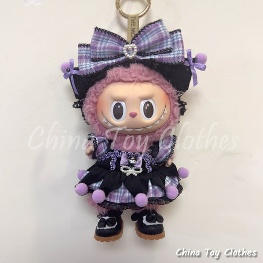 LABUBU 17cm Les Monstres Peluche Poupée Vêtements Beau Mec Style Manga 4 articles dans un costume PAS DE JOUET
