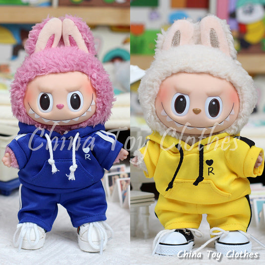 LABUBU 17cm Les Monstres Peluche Poupée Vêtements Beau Mec Style Manga 4 articles dans un costume PAS DE JOUET