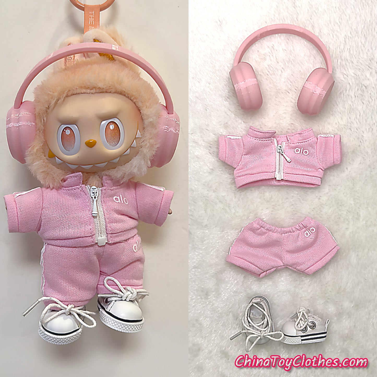LABUBU 17cm Les Monstres Peluche Poupée Vêtements Beau Mec Style Manga 4 articles dans un costume PAS DE JOUET