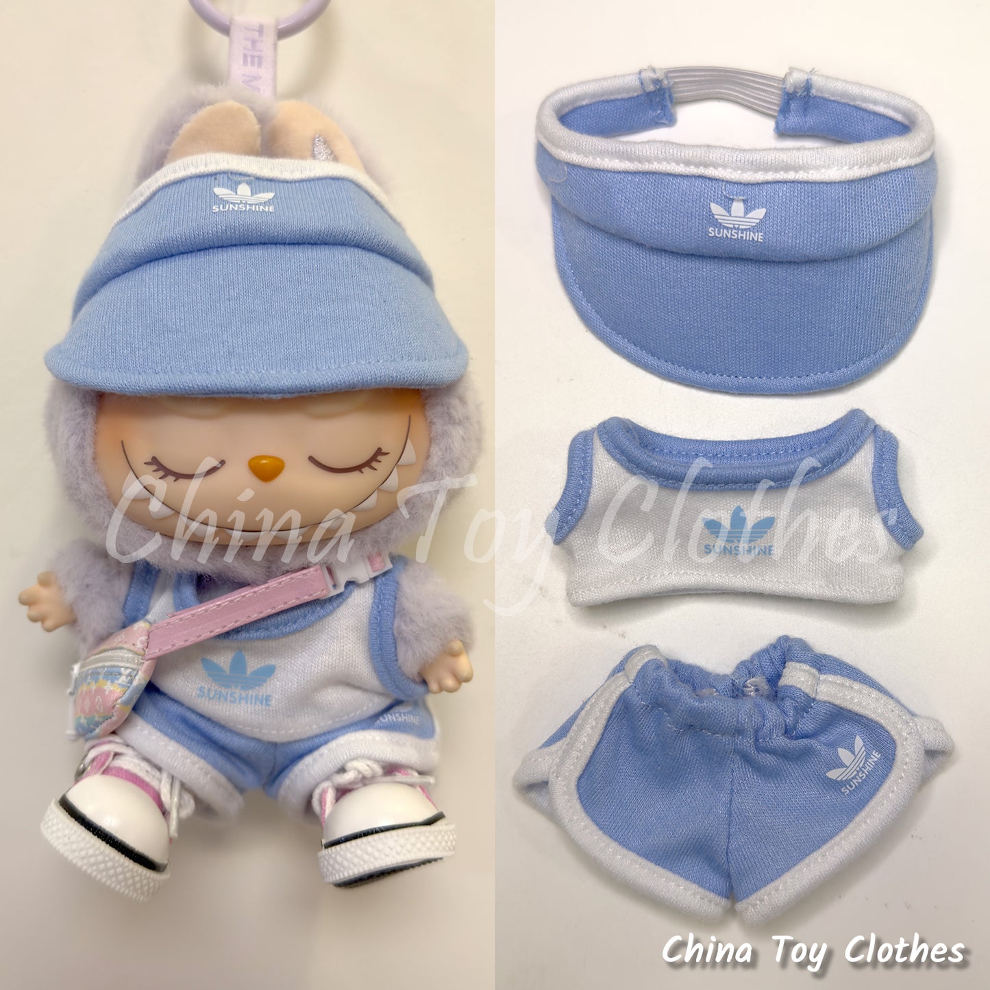 LABUBU 17cm Les Monstres Peluche Poupée Vêtements Beau Mec Style Manga 4 articles dans un costume PAS DE JOUET