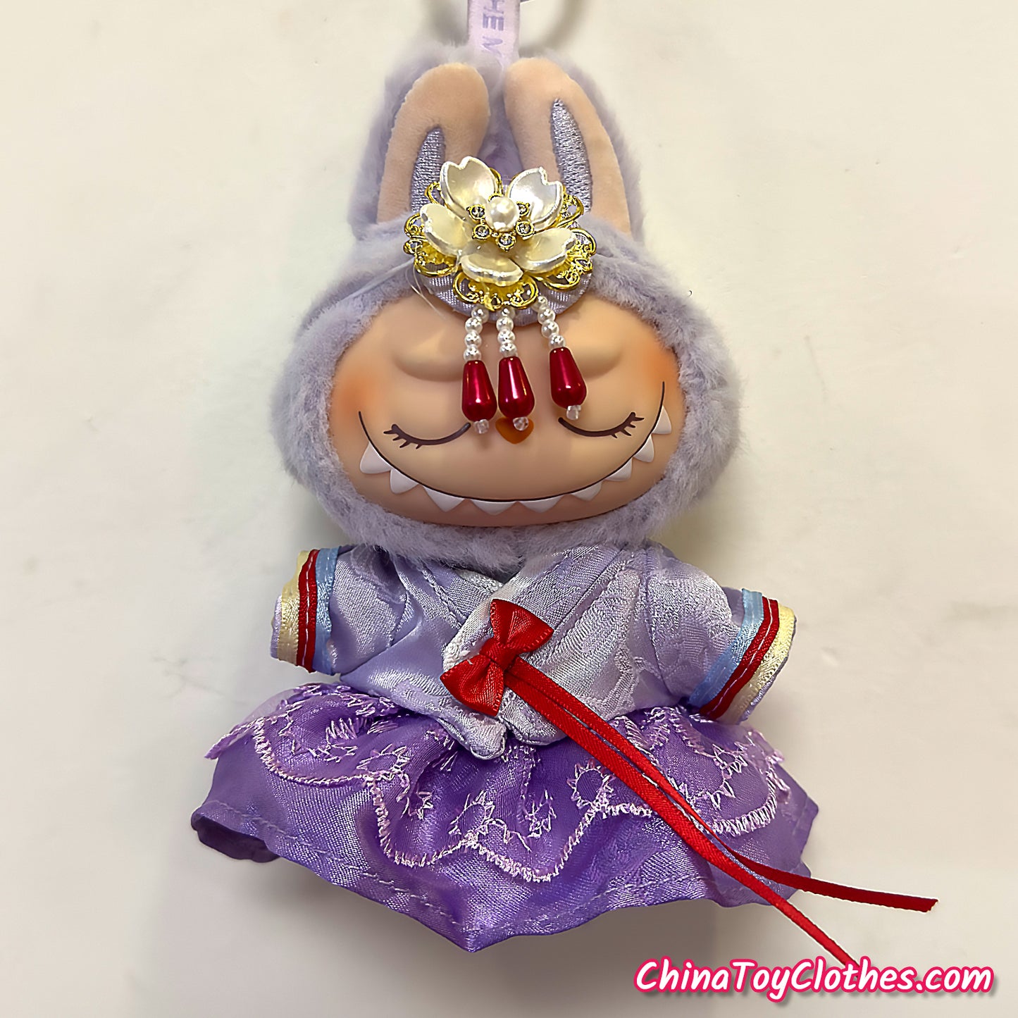 LABUBU 17cm The Monsters Plush Doll Handmade Clothes Cute Traditional Korea Outfit NO TOY