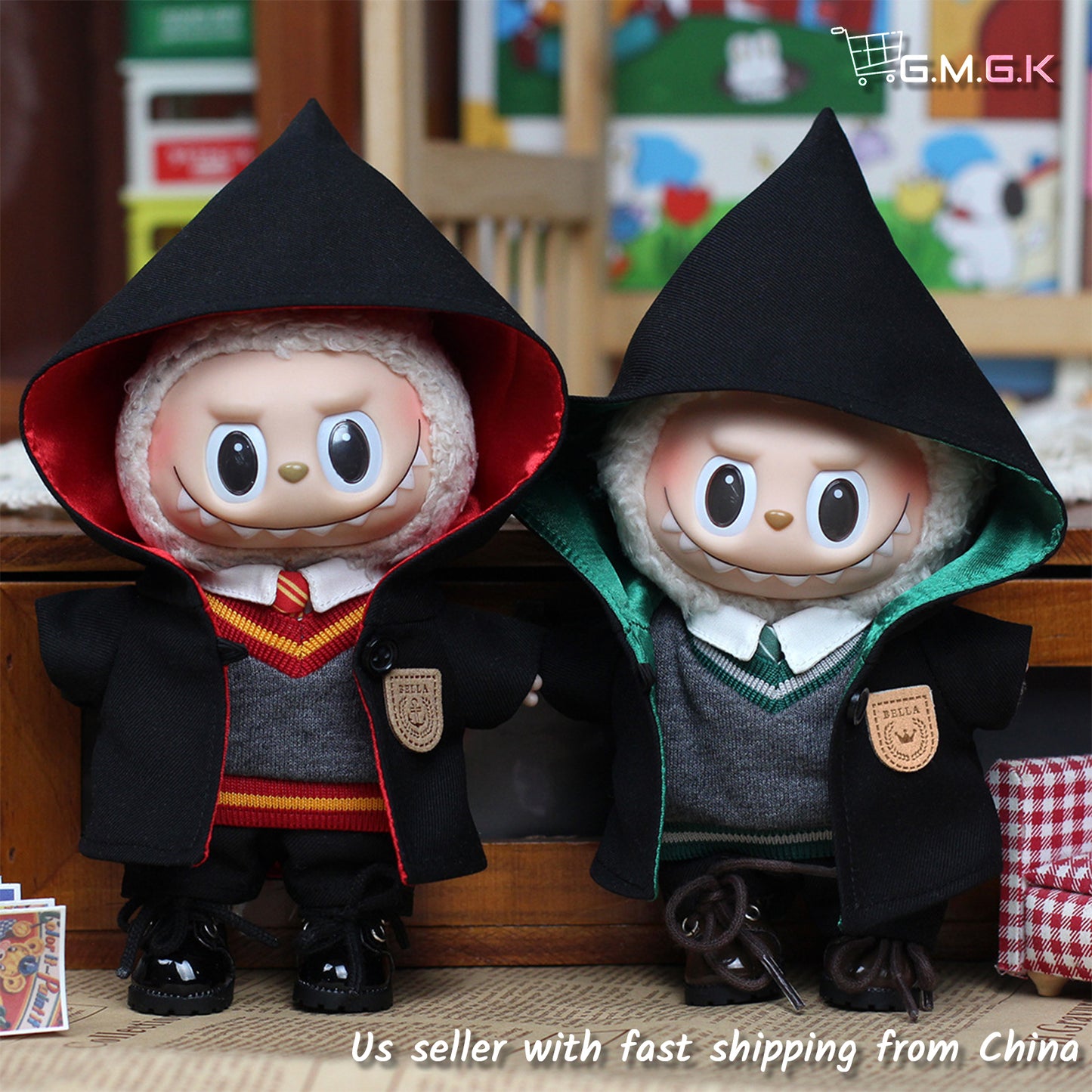 LABUBU 17cm 7inch The Monsters Plush Doll Clothes Handmade Harry Potter Outfit NO TOY
