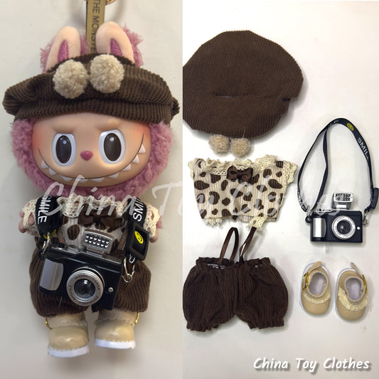 LABUBU 17cm Les Monstres Peluche Poupée Vêtements Beau Mec Style Manga 4 articles dans un costume PAS DE JOUET