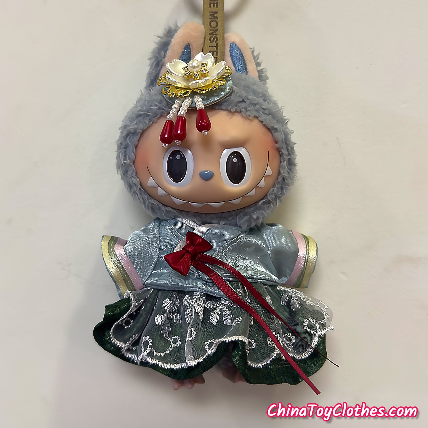 LABUBU 17cm The Monsters Plush Doll Handmade Clothes Cute Traditional Korea Outfit NO TOY