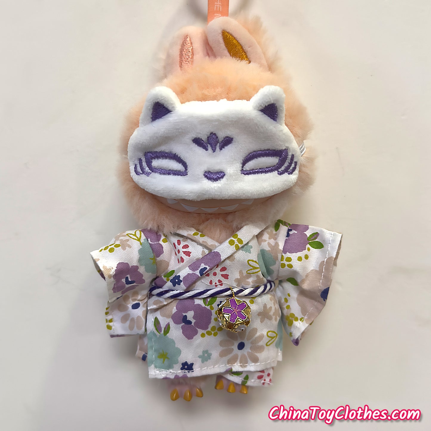LABUBU 17 公分怪獸毛絨娃娃衣服富婆女孩 GG 套裝無玩具