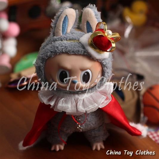 LABUBU 17cm Les Monstres Peluche Poupée Vêtements Beau Mec Style Manga 4 articles dans un costume PAS DE JOUET