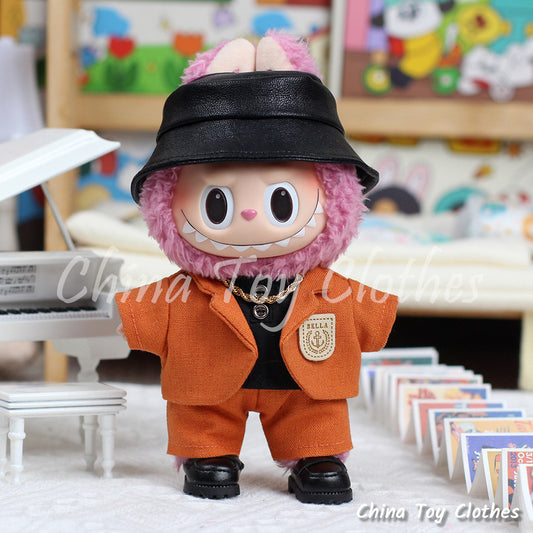 LABUBU 17cm Les Monstres Peluche Poupée Vêtements Beau Mec Style Manga 4 articles dans un costume PAS DE JOUET