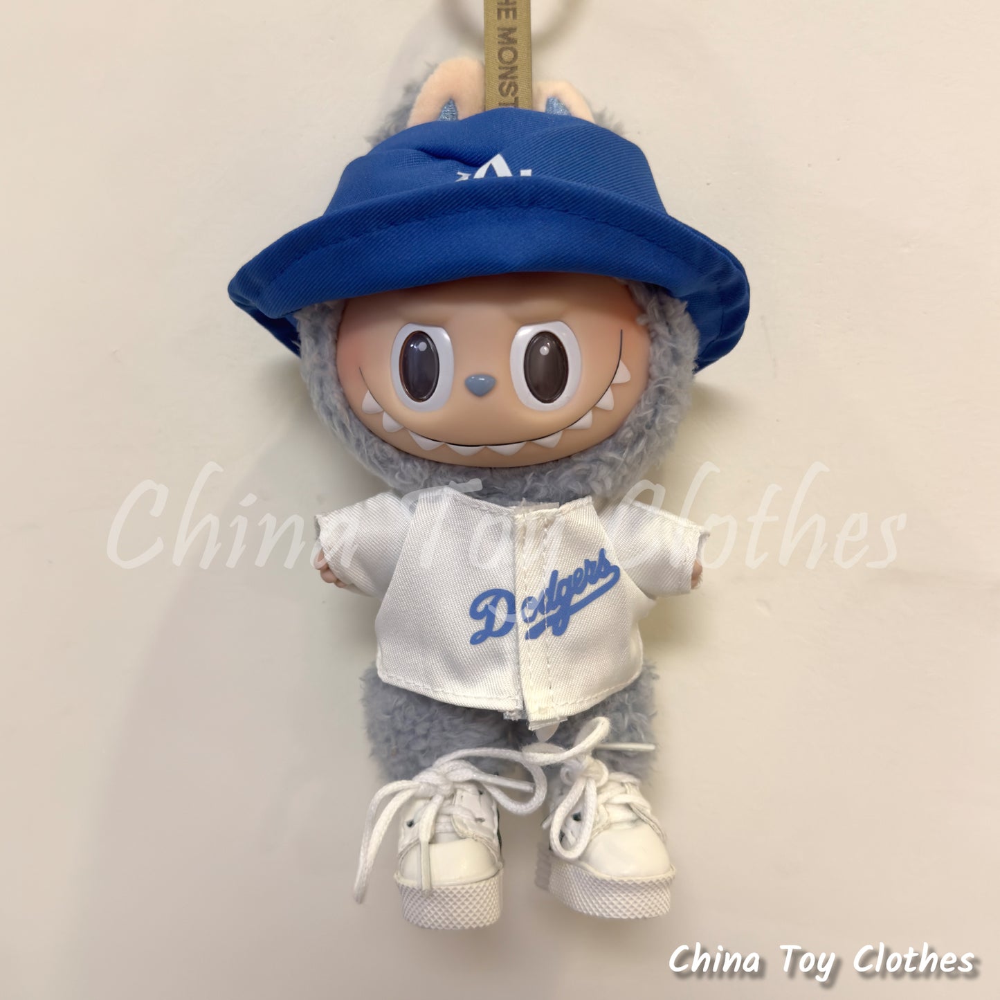 LABUBU 17cm 7" The Monsters Plush Doll Replacing Clothes No. 5 FREEMAN Baseball Sportswear Outfit NO TOY