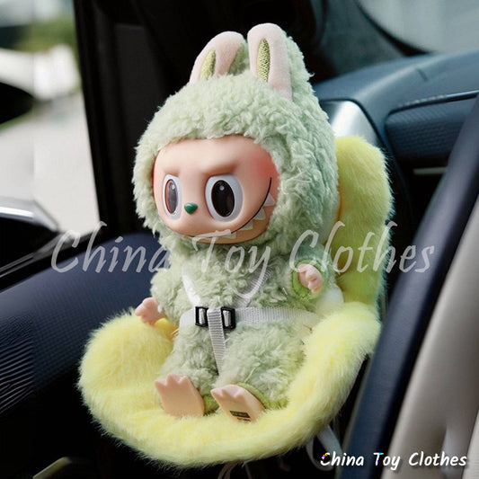 Car Safety Seat with Multi-color for Dolls like LABUBU 17cm The Monsters Plush Doll  or Similar