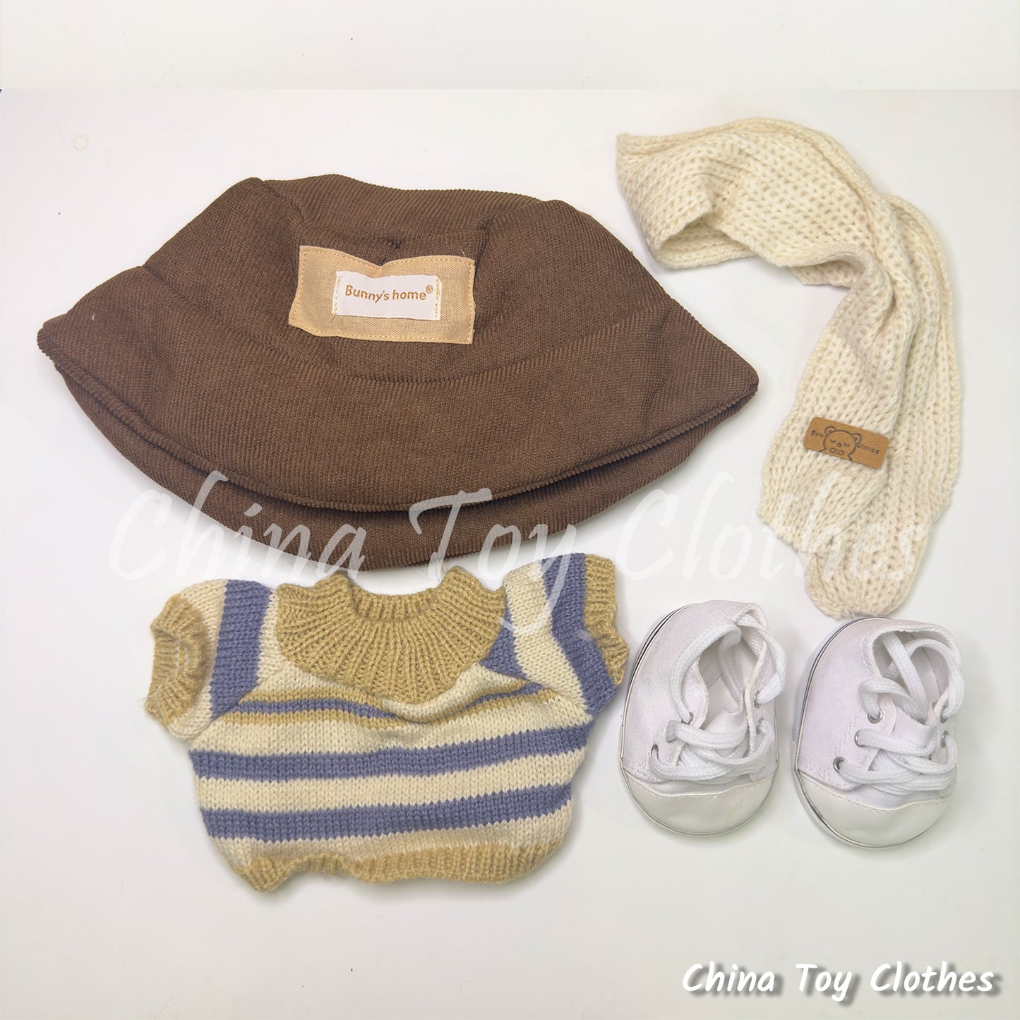 LABUBU 38cm 15inch The Monsters Plush Doll Clothes Handmade Handsome Boy Stylish Outfit NO TOY