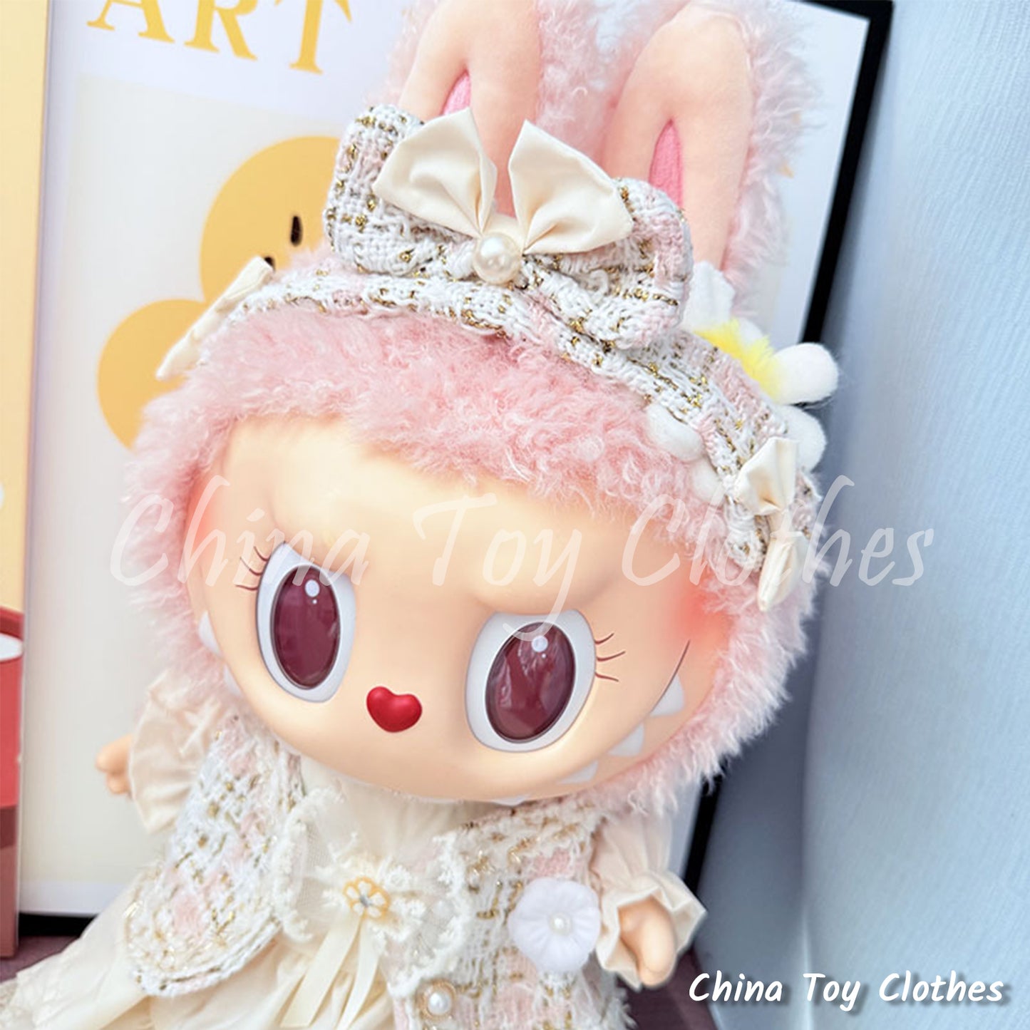 LABUBU 38cm 15inch The Monsters Plush Doll Clothes Handmade Elegant Lady Skirt NO TOY