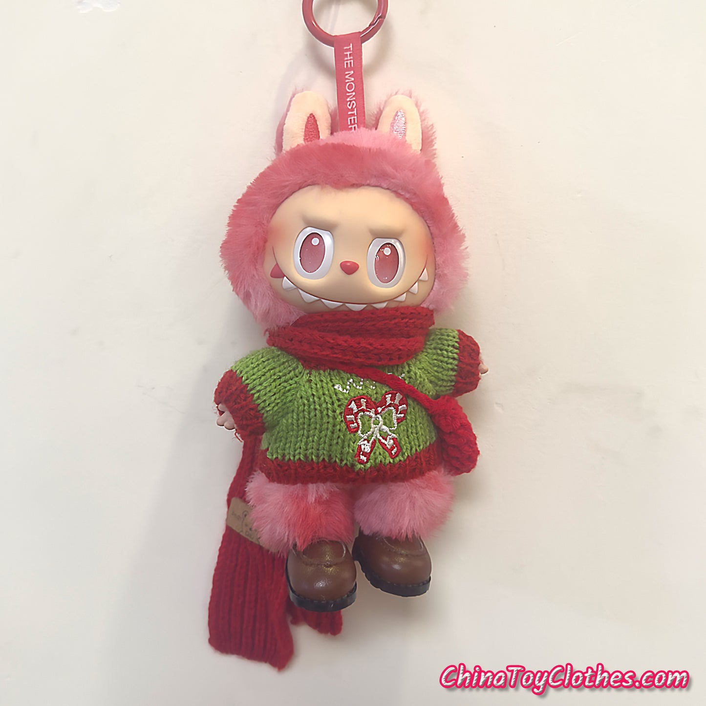 LABUBU 17 公分怪獸毛絨娃娃衣服富婆女孩 GG 套裝無玩具