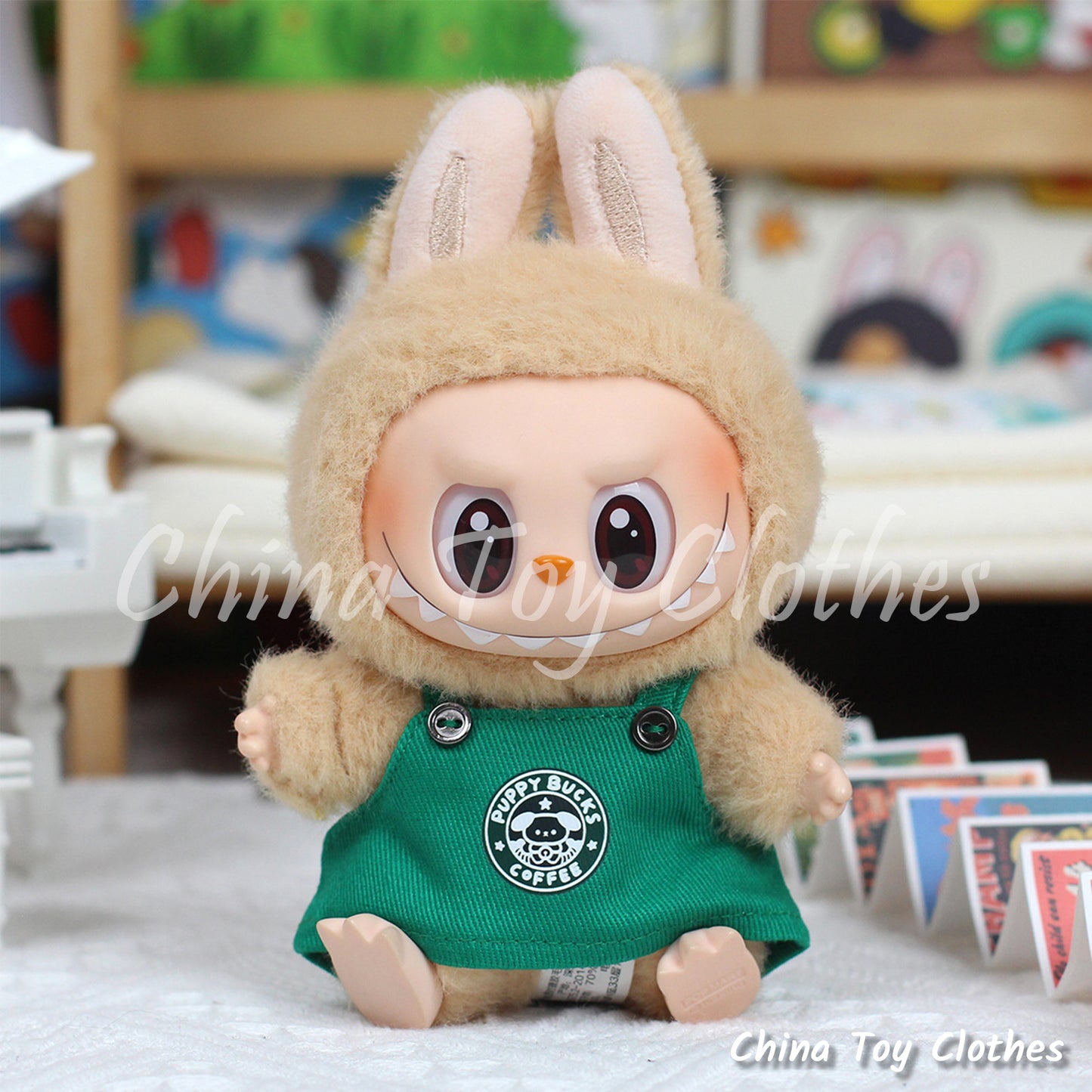 LABUBU 17cm Les Monstres Peluche Poupée Vêtements Beau Mec Style Manga 4 articles dans un costume PAS DE JOUET