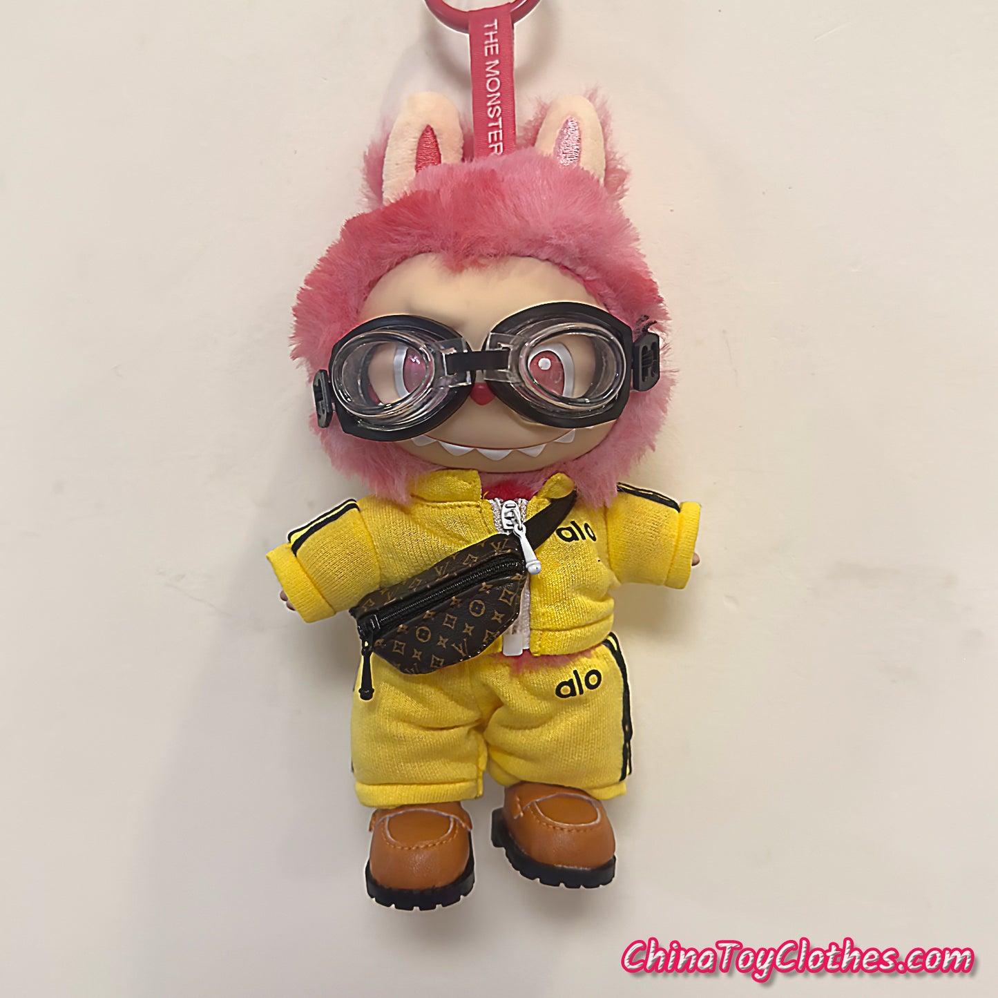 LABUBU 17cm 怪獸毛絨公仔衣帥哥漫畫風格 4 件套無玩具