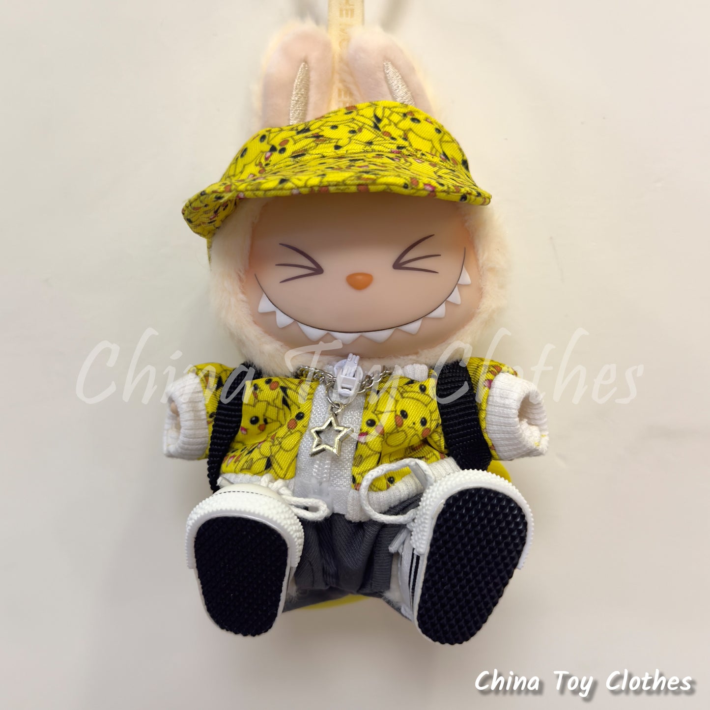 LABUBU 17cm Les Monstres Peluche Poupée Vêtements Beau Mec Style Manga 4 articles dans un costume PAS DE JOUET