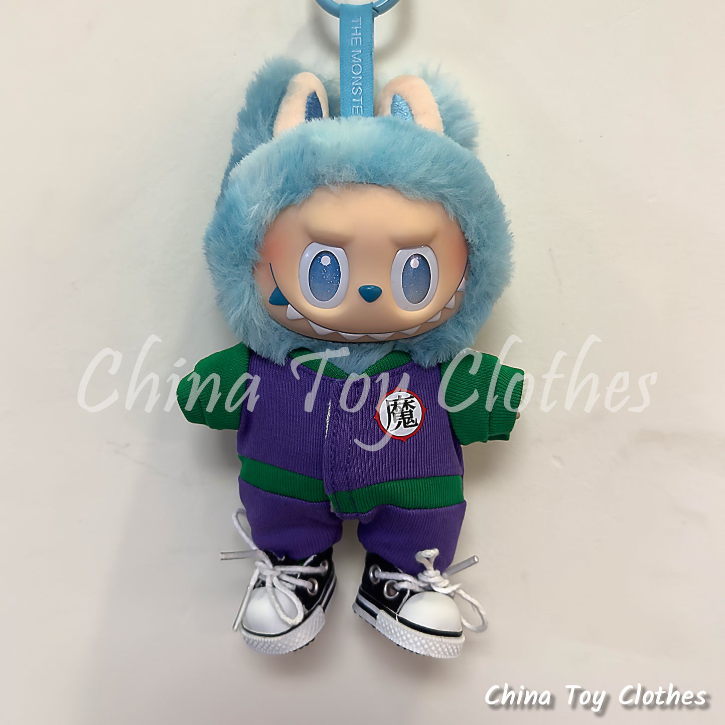 LABUBU 17 公分怪獸毛絨娃娃衣服富婆女孩 GG 套裝無玩具
