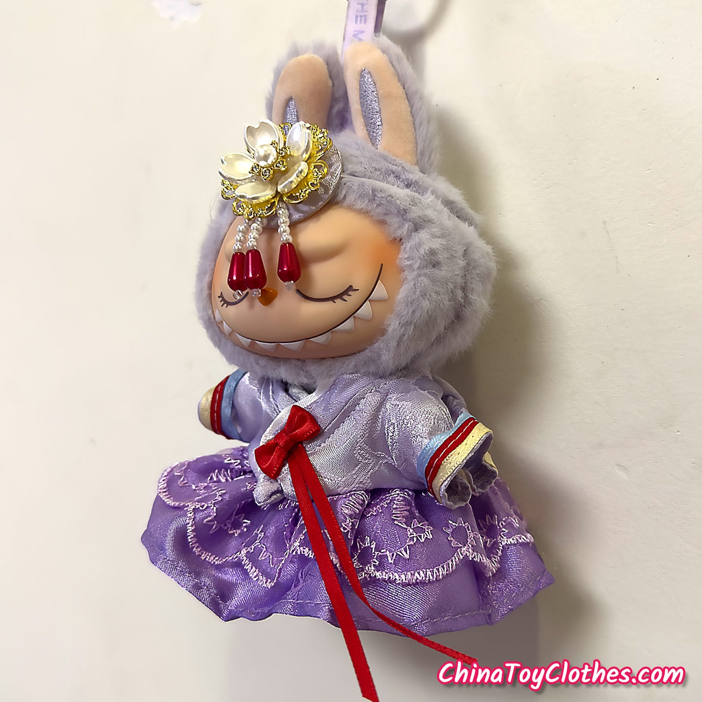 LABUBU 17cm The Monsters Plush Doll Handmade Clothes Cute Traditional Korea Outfit NO TOY