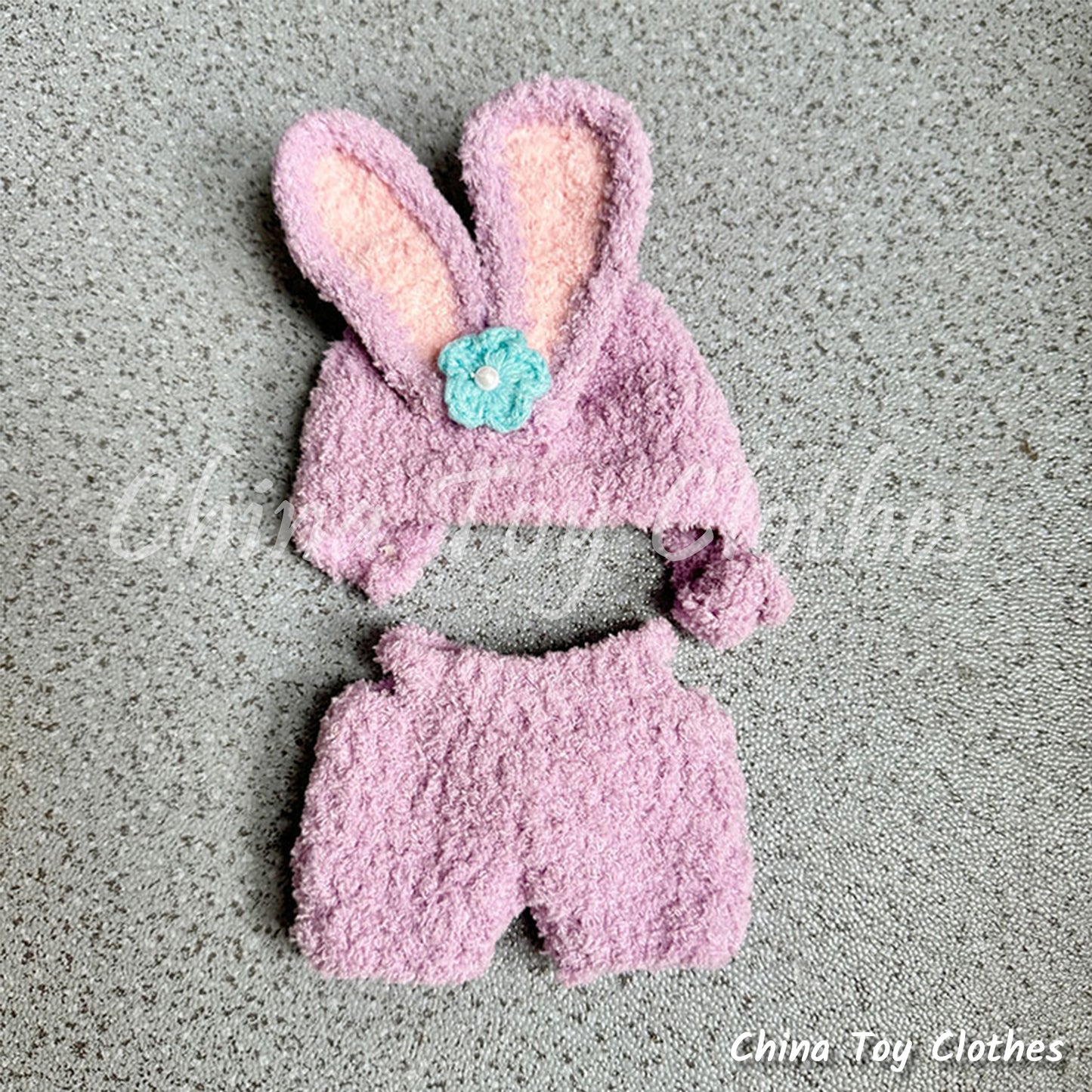 LABUBU 17cm Les Monstres Peluche Poupée Vêtements Belle Lapin Violet Stellalou Tenue PAS DE JOUET