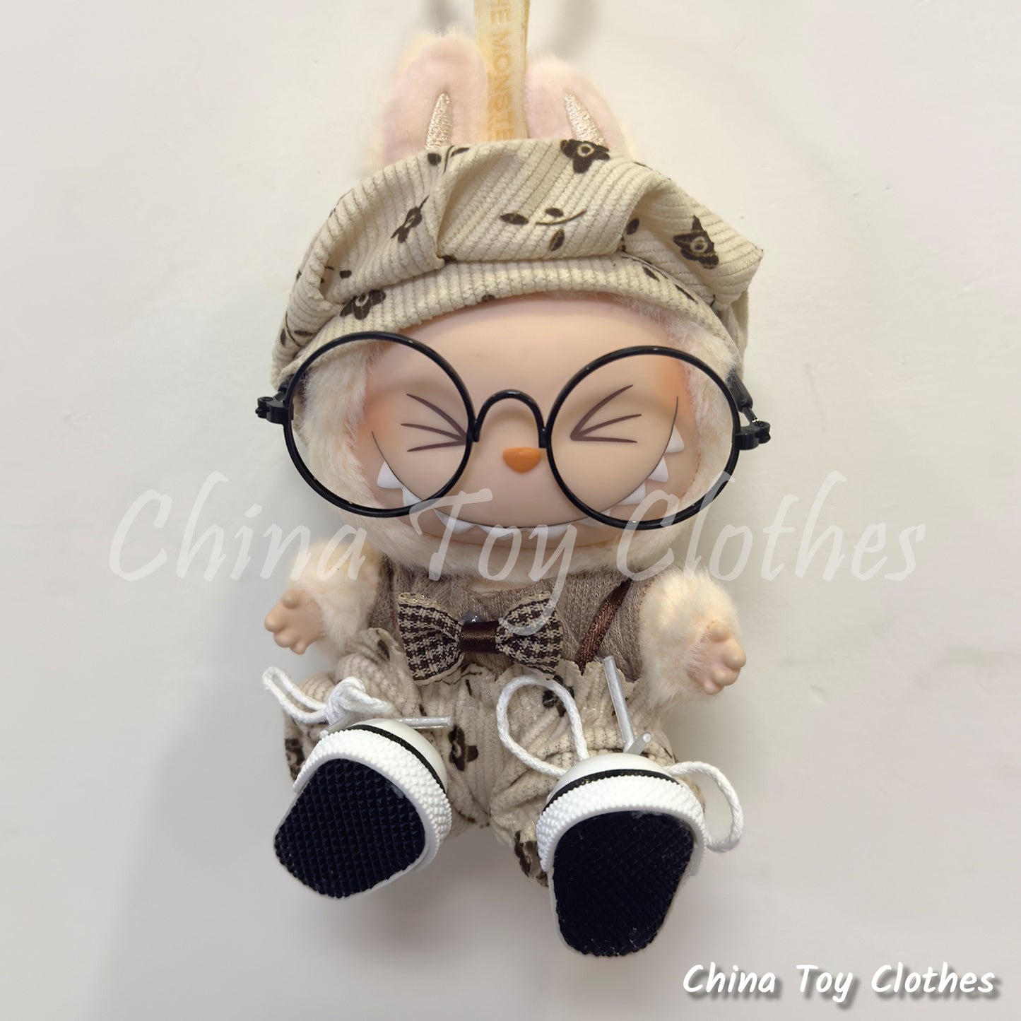 New Arrival LABUBU 17cm The Monsters Plush Doll Replacing Clothes Leisure Europe Style Outfit NO TOY