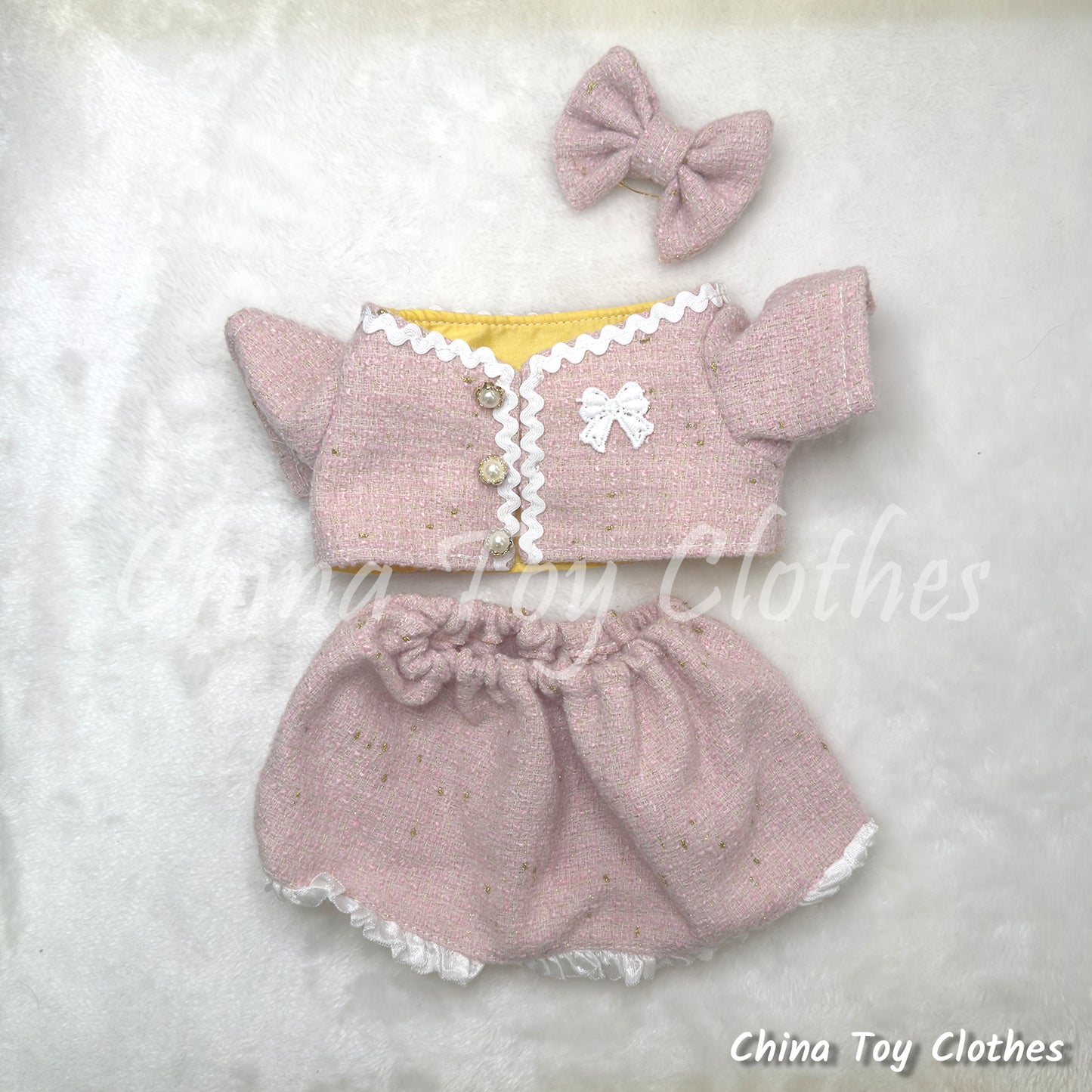 LABUBU 38cm 15inch The Monsters Plush Doll Clothes Handmade Elegant Lady Outfit NO TOY