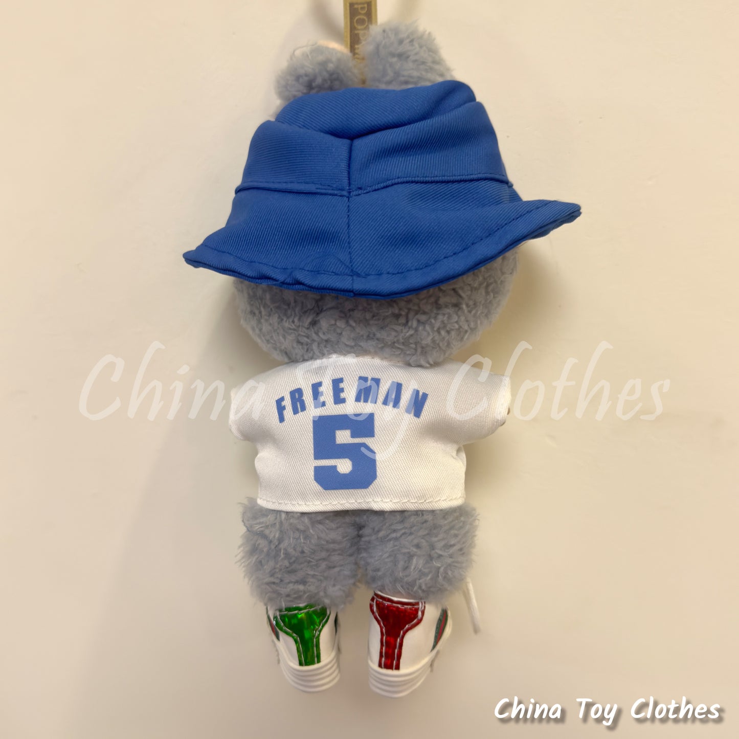 LABUBU 17cm 7" The Monsters Plush Doll Replacing Clothes No. 5 FREEMAN Baseball Sportswear Outfit NO TOY