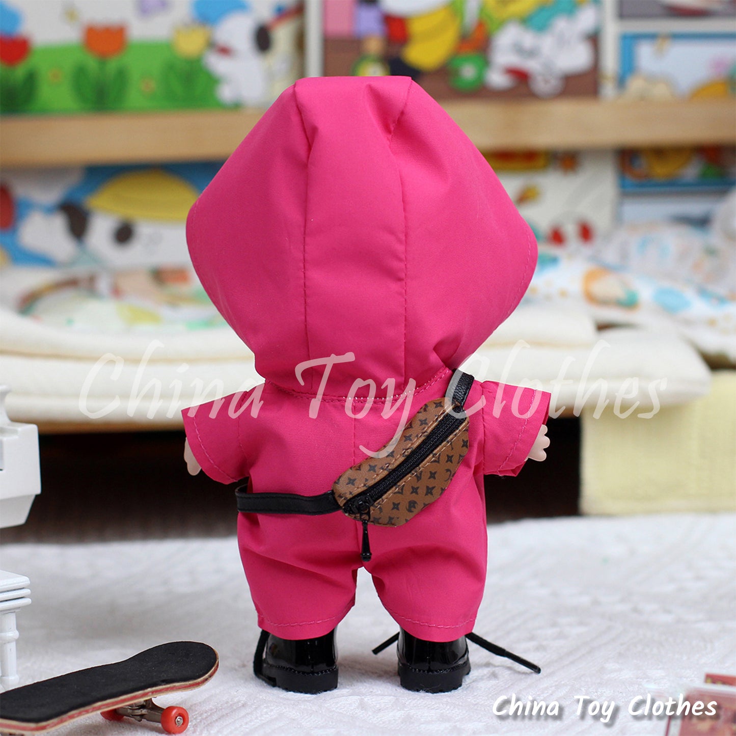 New Arrival POP MART LABUBU 17cm The Monsters Plush Doll Replacing ClothesSquid Game Outdoor Jacket NO TOY