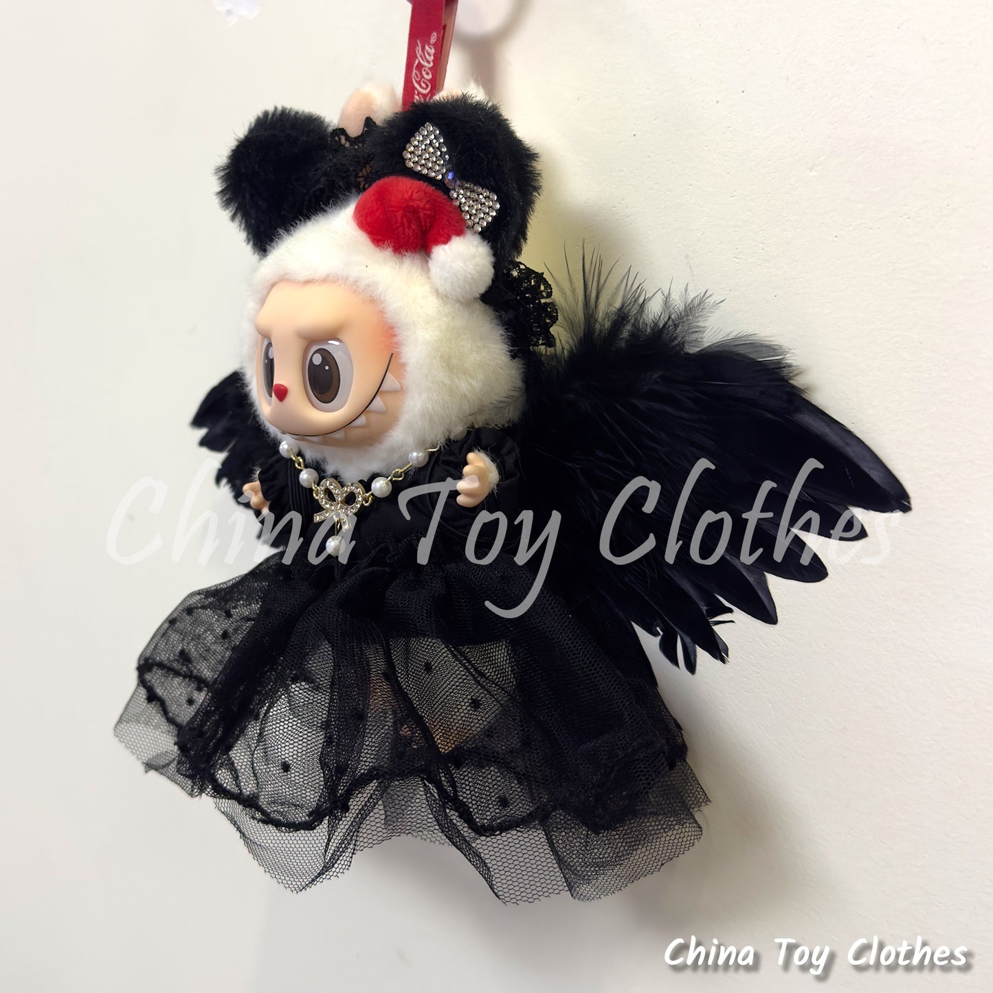 LABUBU 17cm 怪獸毛絨公仔衣帥哥漫畫風格 4 件套無玩具