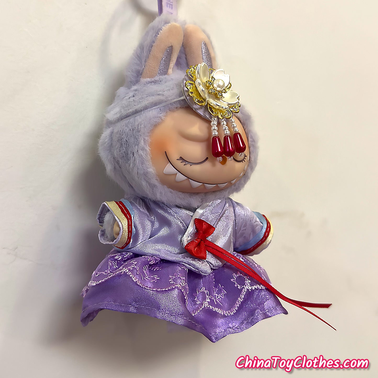 LABUBU 17cm The Monsters Plush Doll Handmade Clothes Cute Traditional Korea Outfit NO TOY