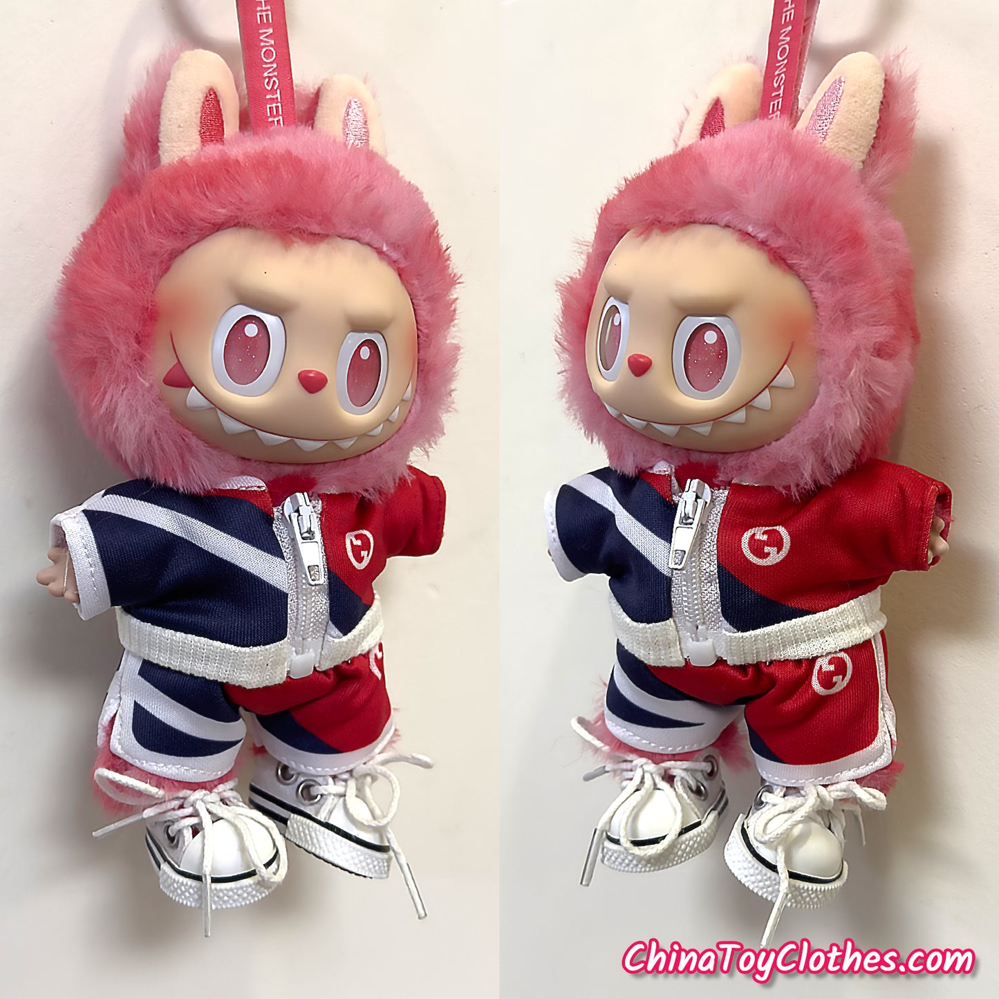 LABUBU 17cm Les Monstres Peluche Poupée Vêtements Beau Mec Style Manga 4 articles dans un costume PAS DE JOUET