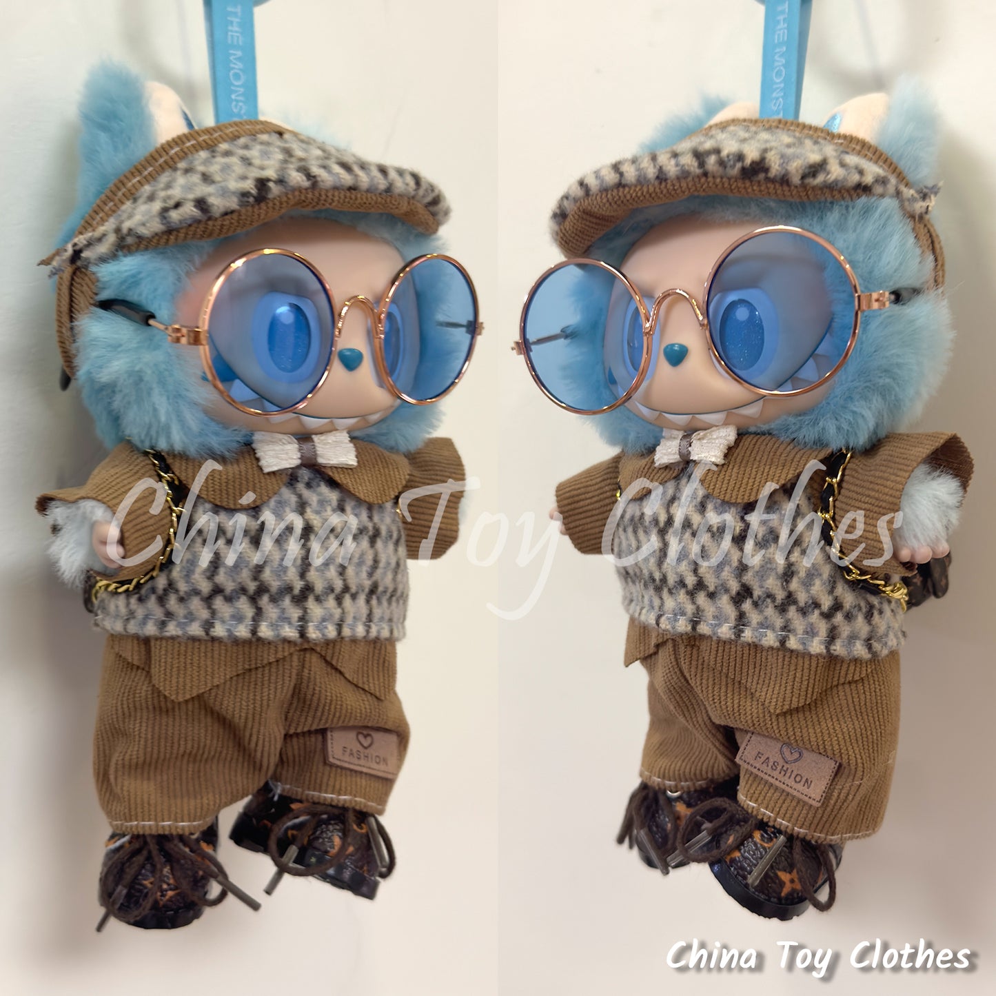 LABUBU 17cm Les Monstres Peluche Poupée Vêtements Beau Mec Style Manga 4 articles dans un costume PAS DE JOUET