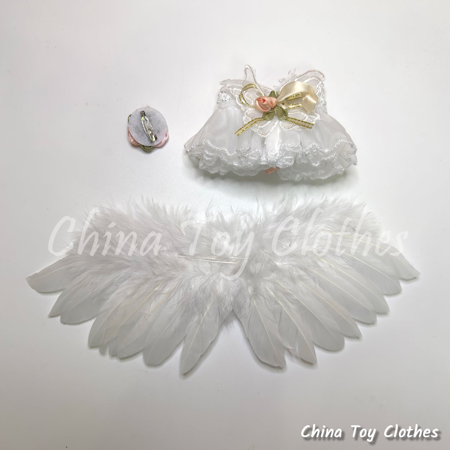 LABUBU 17cm The Monsters Plush Doll Replacing Clothes Korea Style Wedding Dress