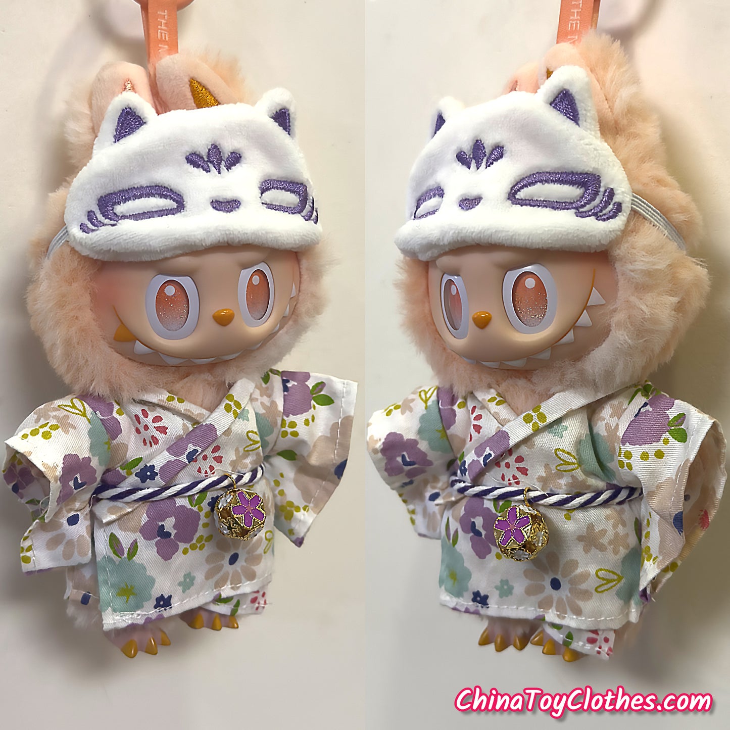 LABUBU 17 公分怪獸毛絨娃娃衣服富婆女孩 GG 套裝無玩具