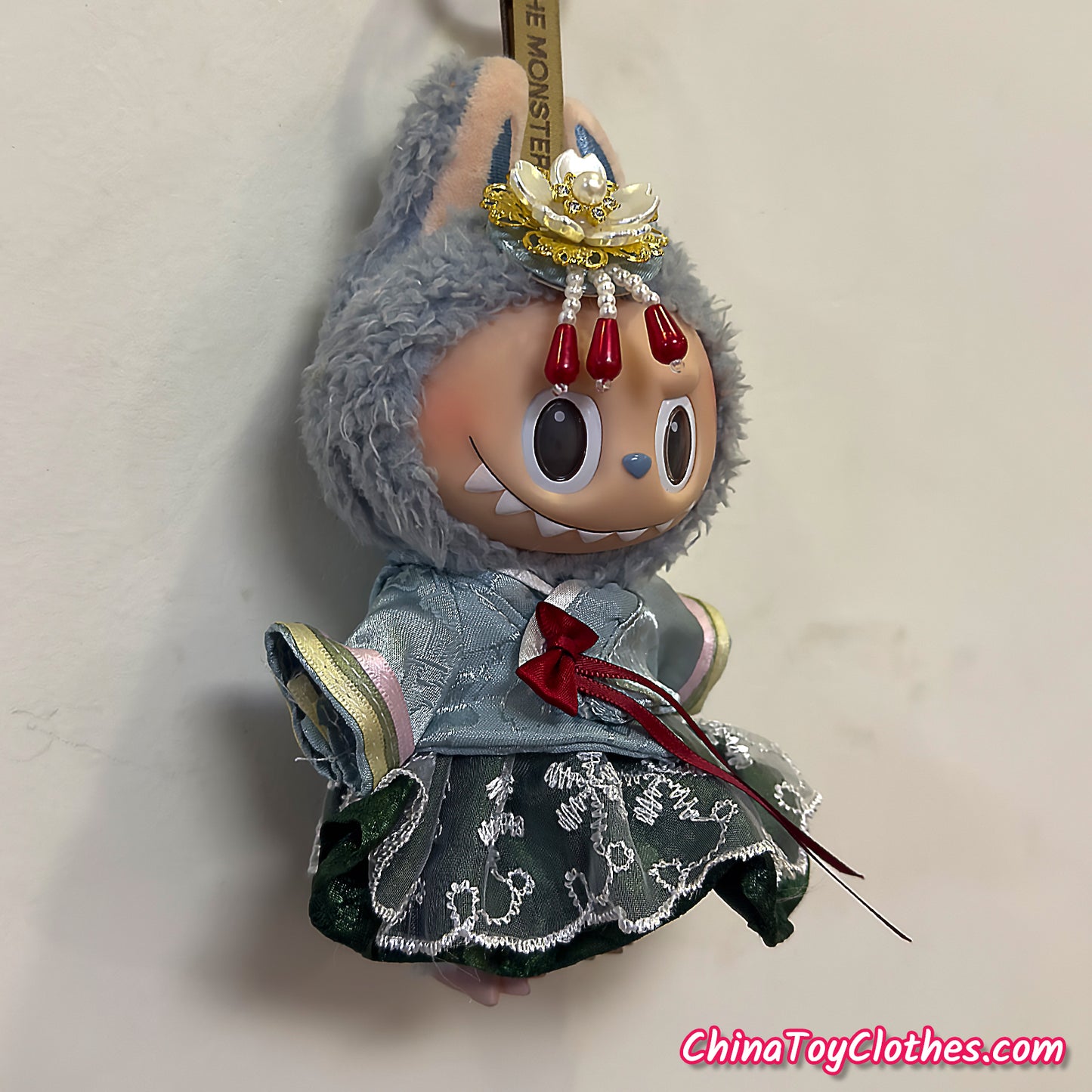 LABUBU 17cm The Monsters Plush Doll Handmade Clothes Cute Traditional Korea Outfit NO TOY