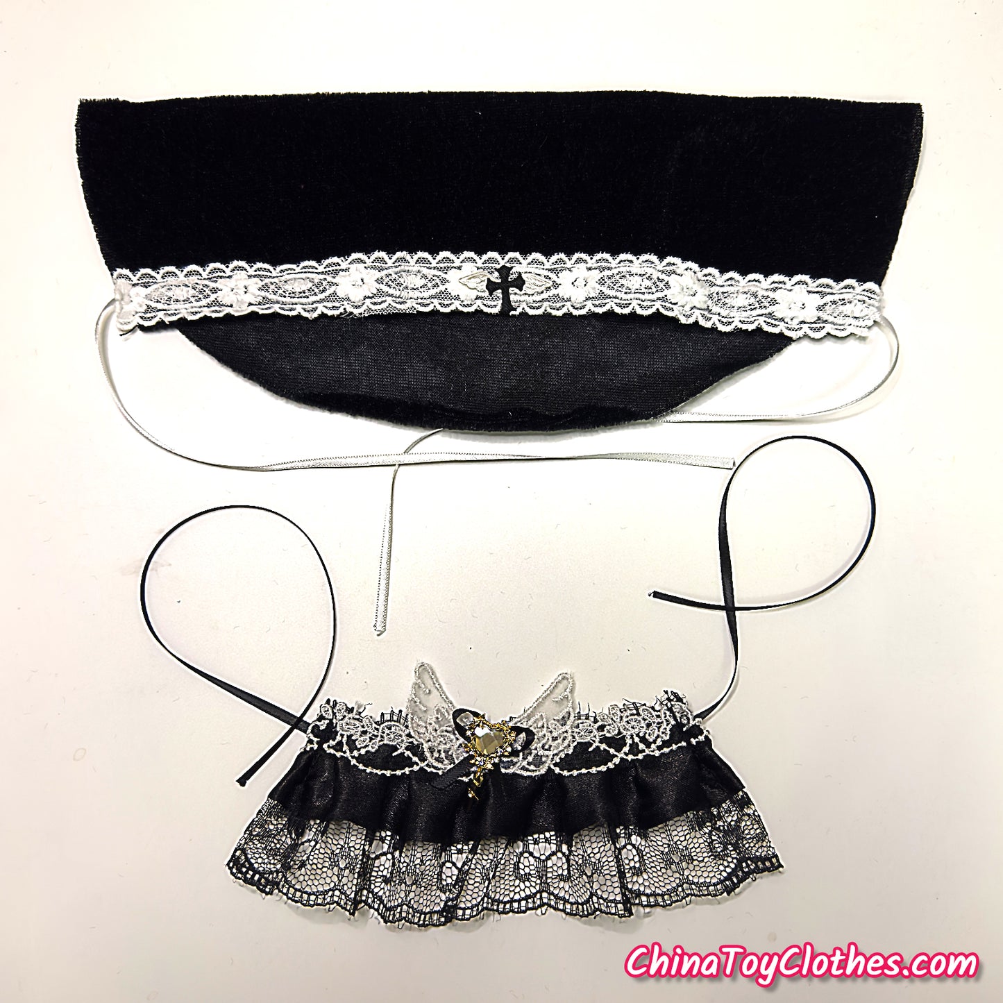 LABUBU 17 公分怪獸毛絨娃娃衣服富婆女孩 GG 套裝無玩具
