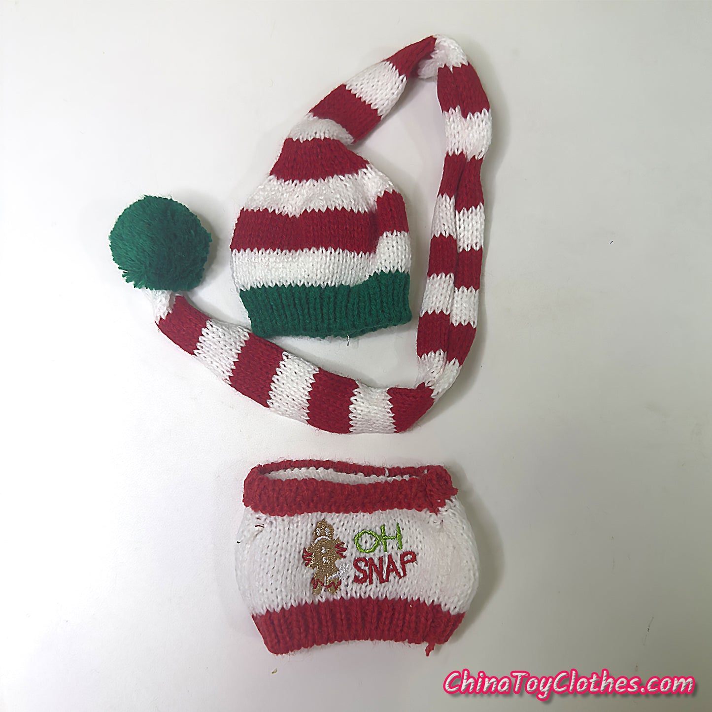 LABUBU 17cm The Monsters Plush Doll Handmade Clothes Cute Christmas Sweater NO TOY
