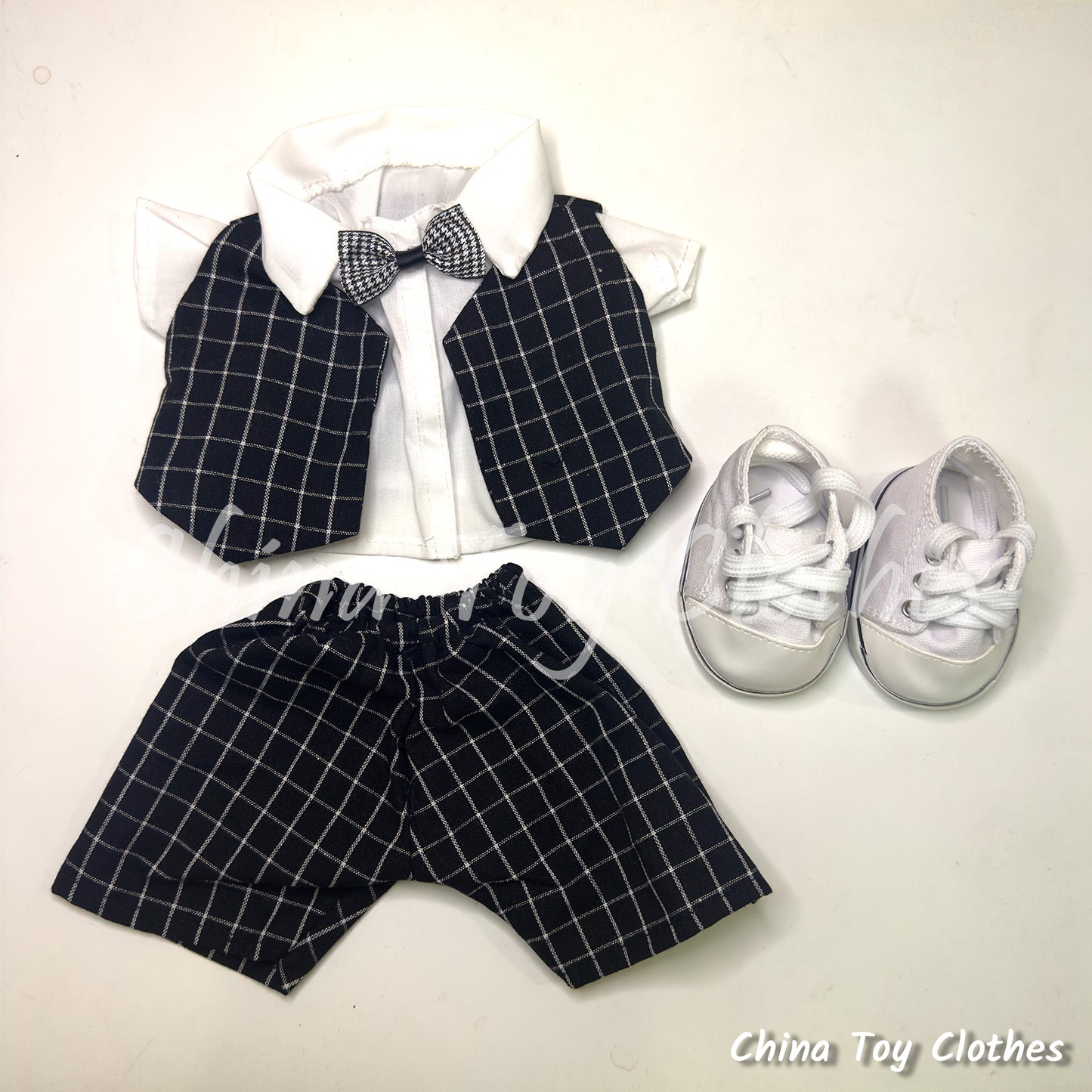 LABUBU 38cm 15inch The Monsters Plush Doll Clothes Handmade Handsome Boy Stylish Suit NO TOY