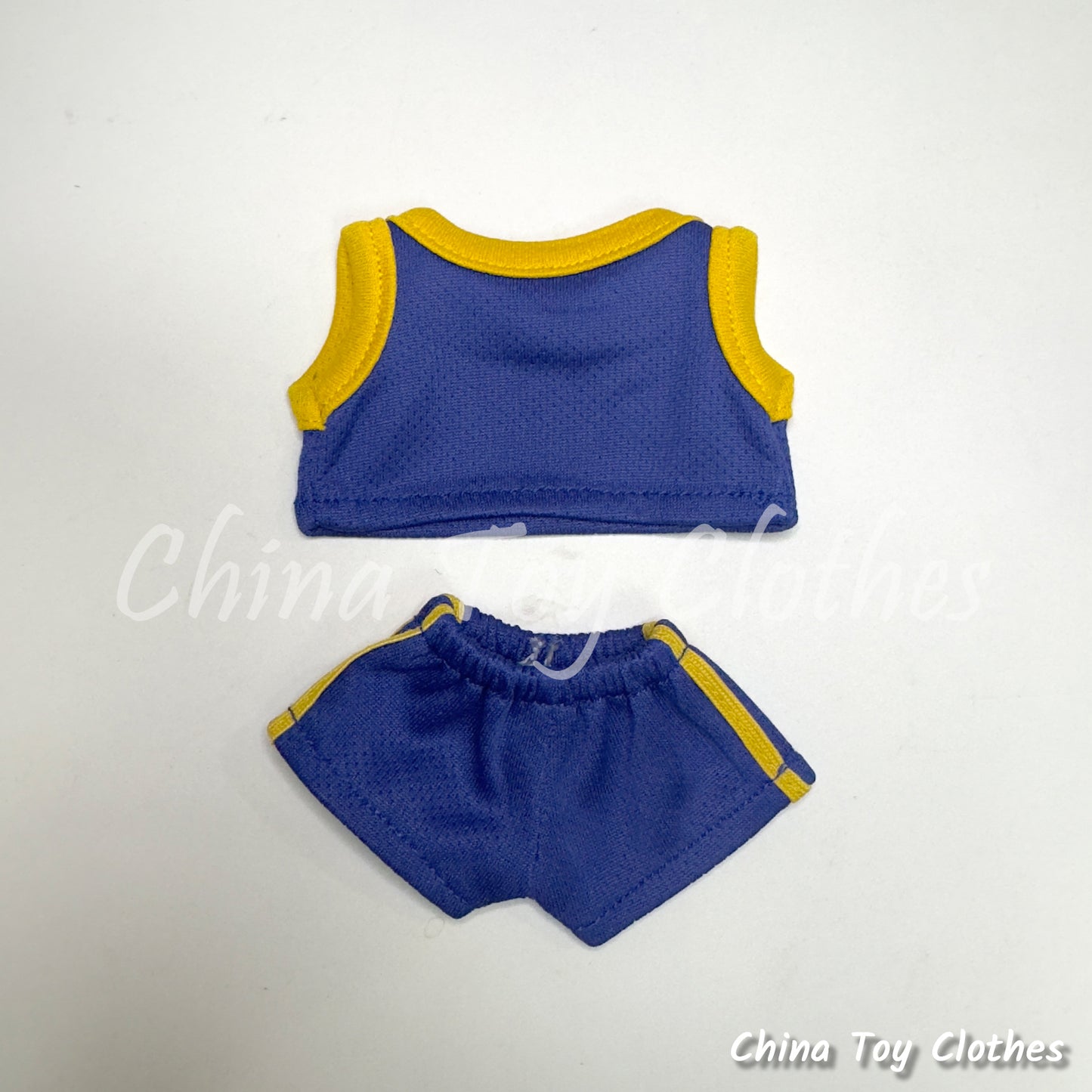 LABUBU 17cm 7inch The Monsters Plush Doll Clothes Warriors 30 Basketball Sportsware Jersey NO TOY