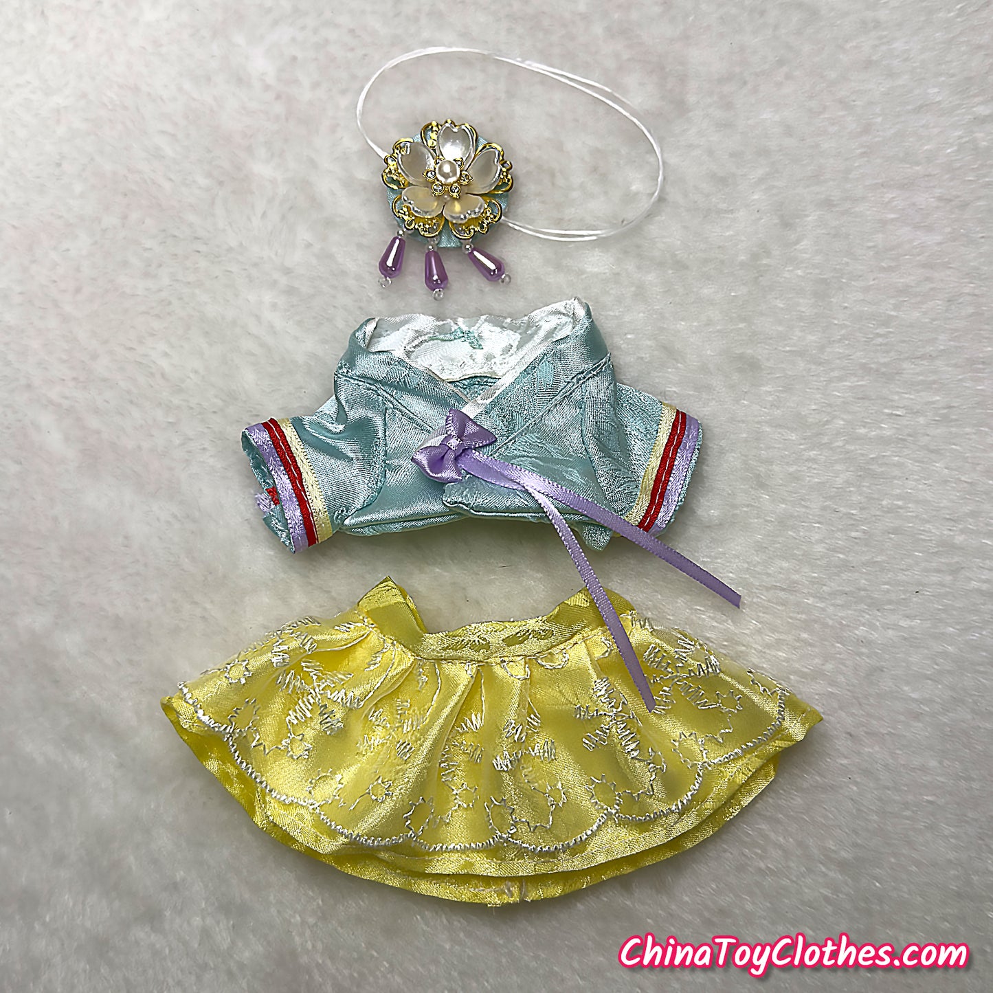 LABUBU 17cm The Monsters Plush Doll Handmade Clothes Cute Traditional Korea Outfit NO TOY