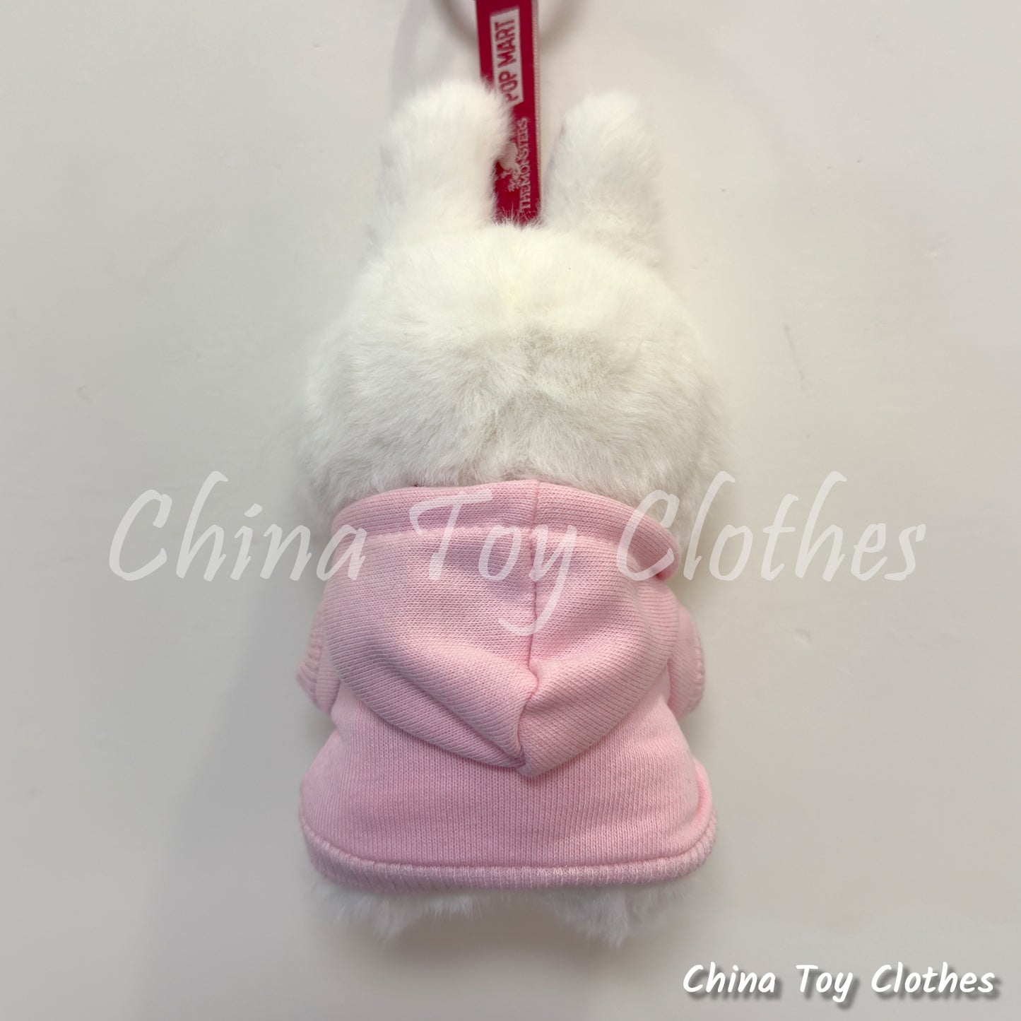 LABUBU 17cm The Monsters Plush Doll Clothes Pink Labubu Happyday Hood NO TOY