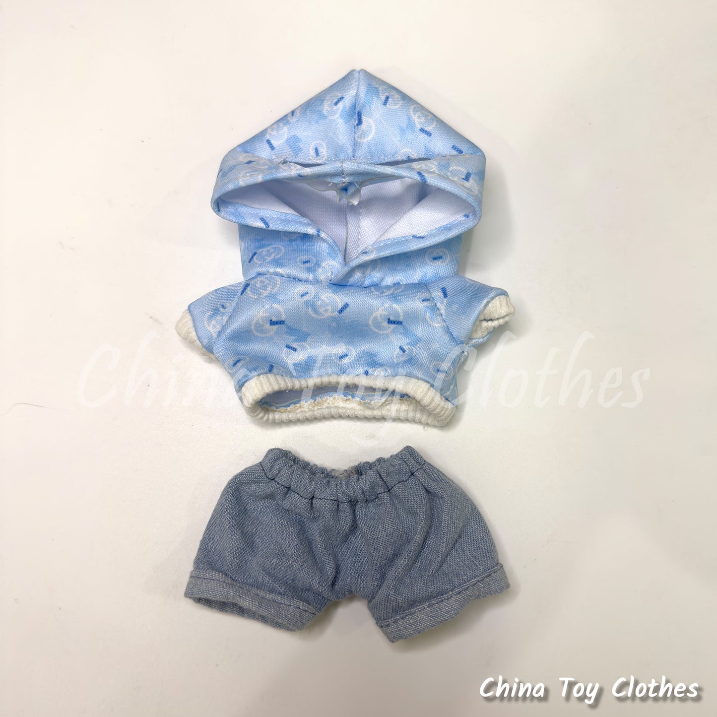 LABUBU 17cm 怪獸毛絨公仔衣帥哥漫畫風格 4 件套無玩具