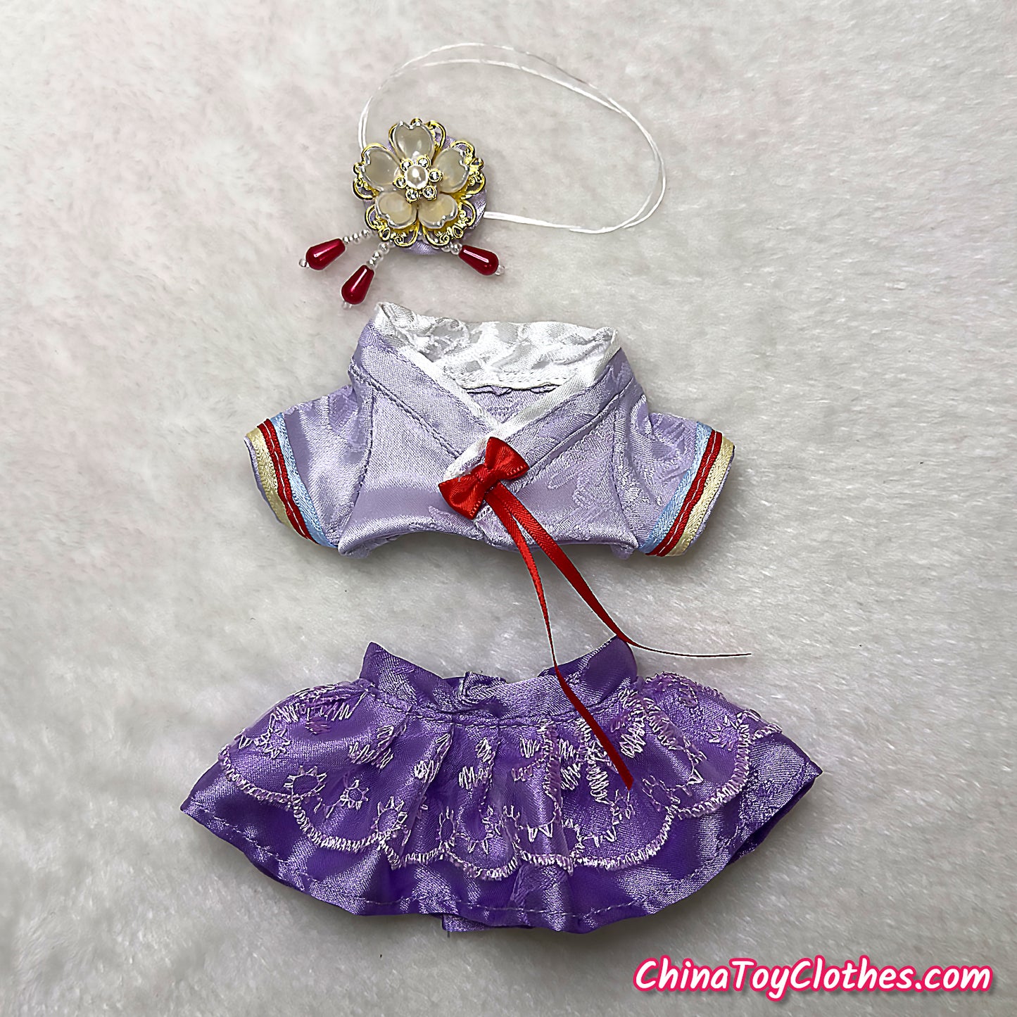 LABUBU 17cm The Monsters Plush Doll Handmade Clothes Cute Traditional Korea Outfit NO TOY