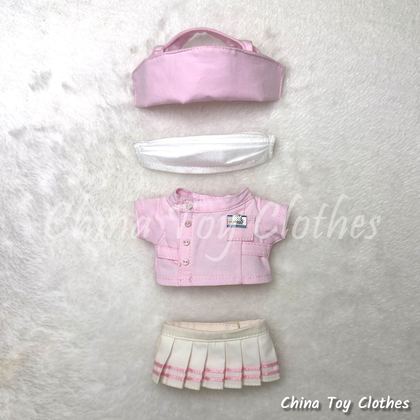LABUBU 17cm The Monsters Plush Doll Handmade Clothes Cute Female Doctor or Nurse Outfit NO TOY