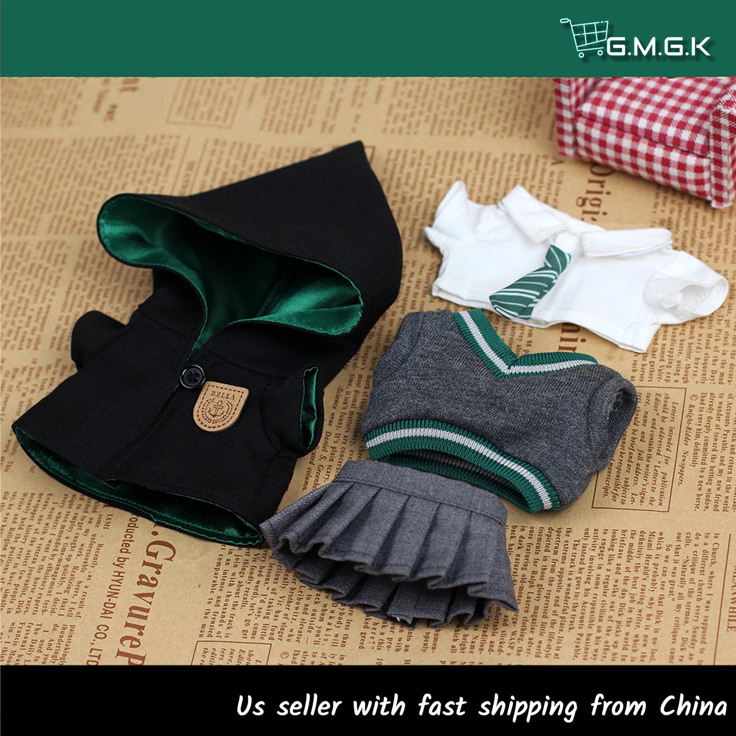 LABUBU 17cm 7inch The Monsters Plush Doll Clothes Handmade Harry Potter Outfit NO TOY