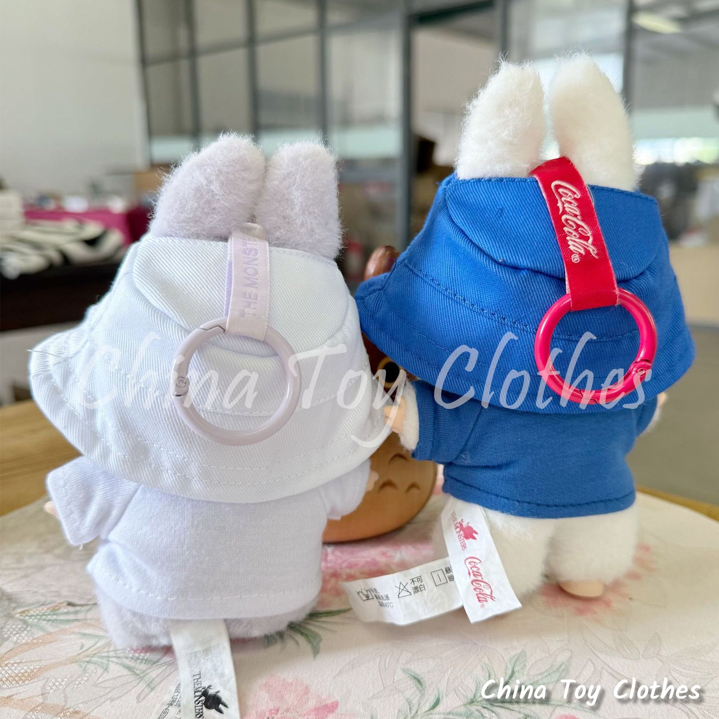 LABUBU 17cm The Monsters Plush Doll Replacing Clothes Dodgers Sportswear Outfit NO TOY